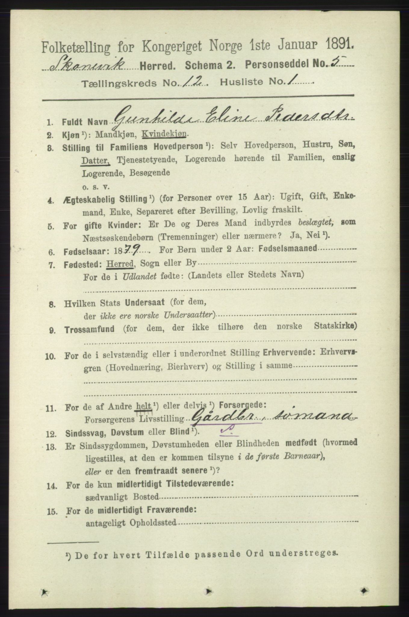 RA, 1891 census for 1212 Skånevik, 1891, p. 3760