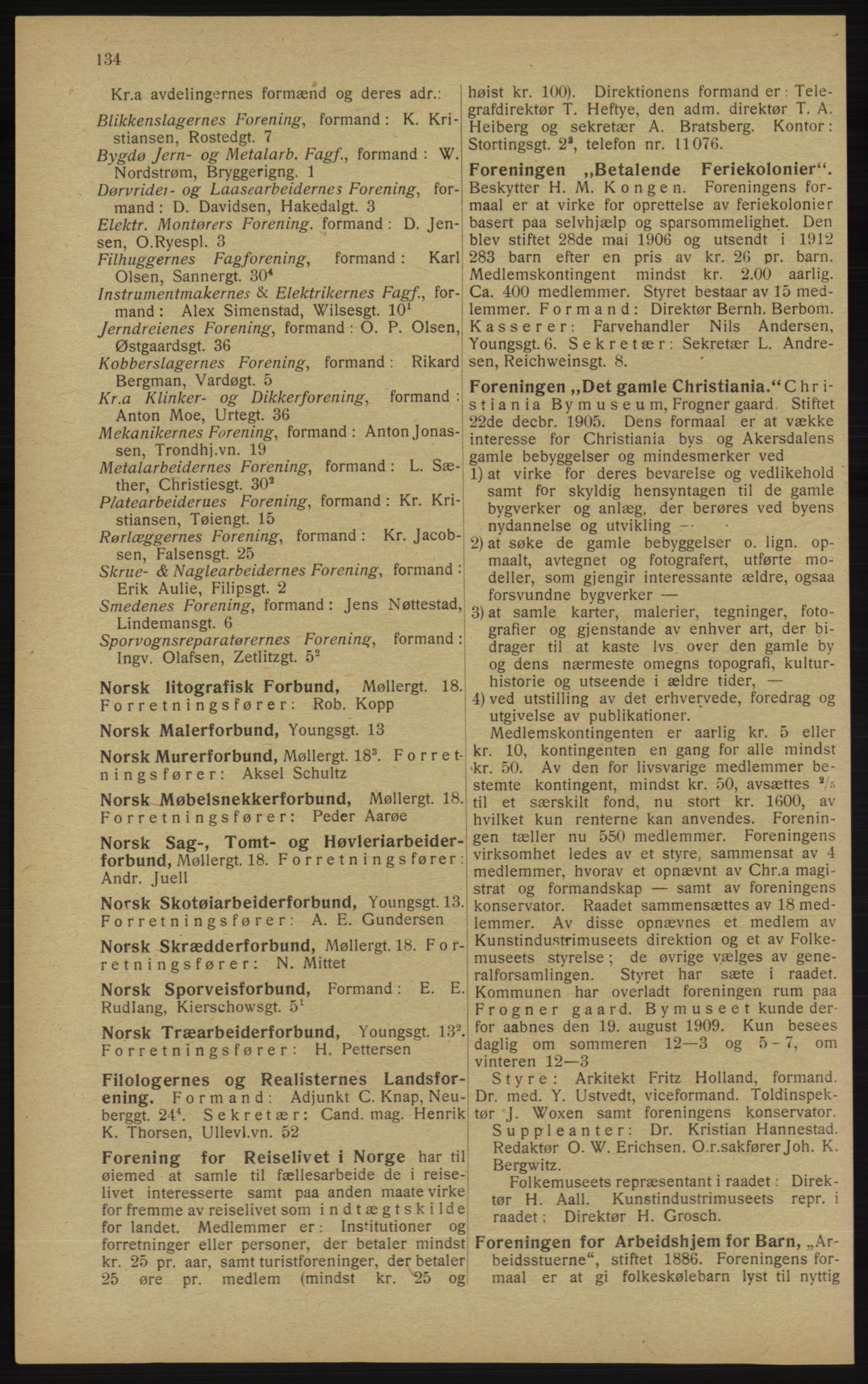 Kristiania/Oslo adressebok, PUBL/-, 1913, p. 136