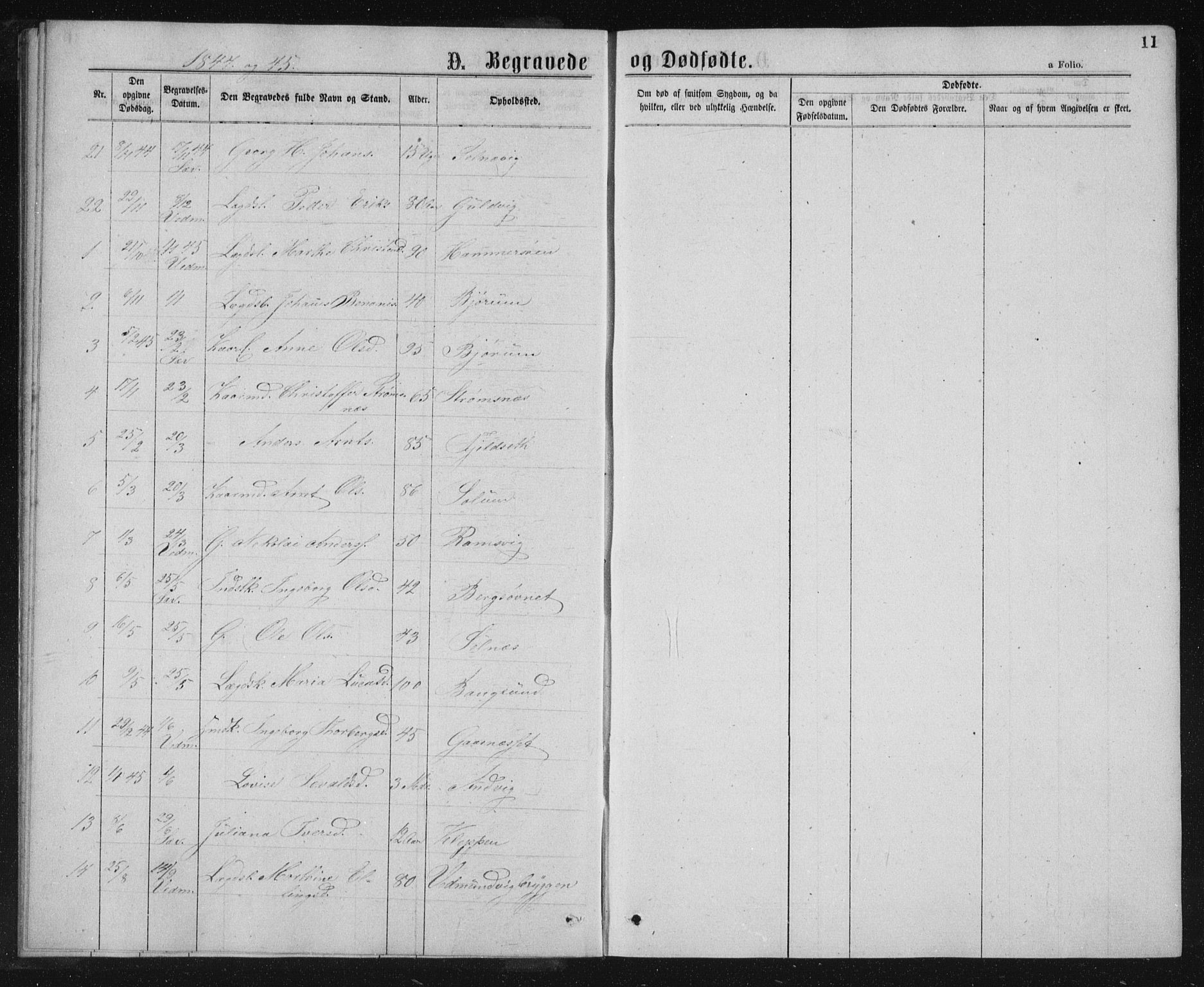 Ministerialprotokoller, klokkerbøker og fødselsregistre - Nord-Trøndelag, SAT/A-1458/768/L0569: Parish register (official) no. 768A04, 1836-1865, p. 11