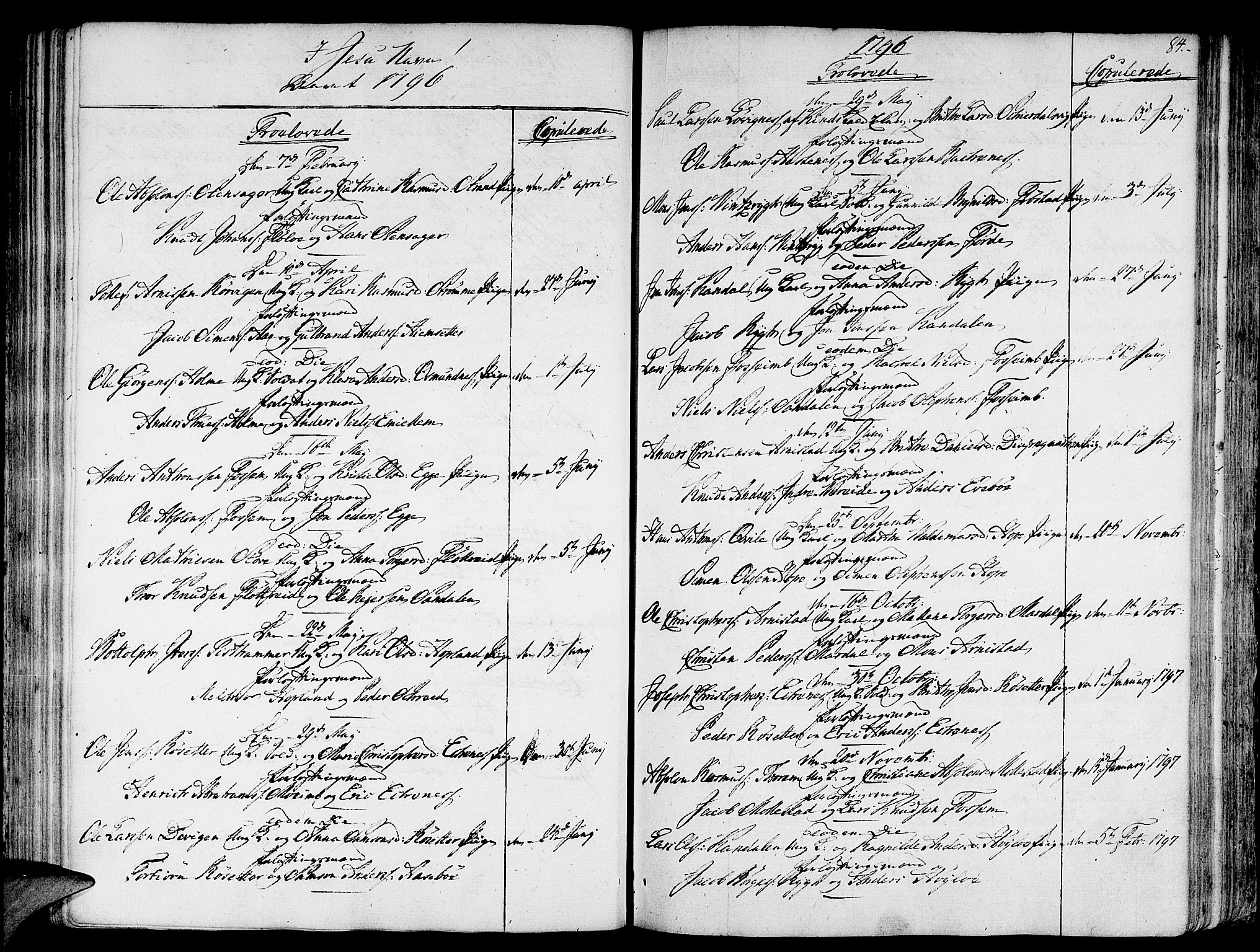 Gloppen sokneprestembete, AV/SAB-A-80101/H/Haa/Haaa/L0005: Parish register (official) no. A 5, 1785-1815, p. 84