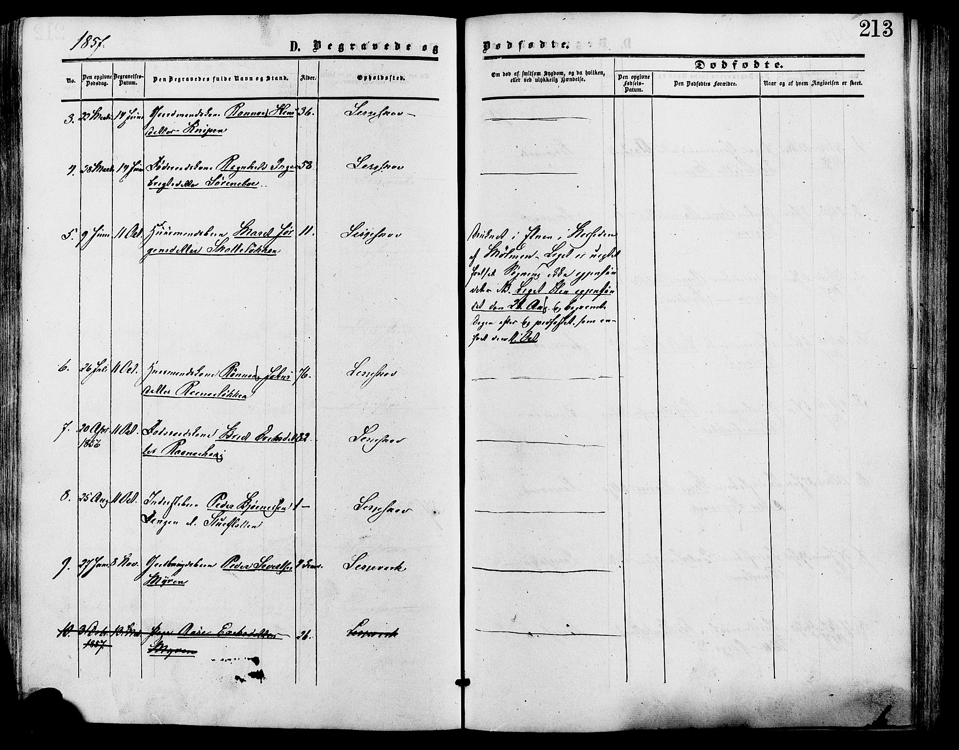 Lesja prestekontor, SAH/PREST-068/H/Ha/Haa/L0009: Parish register (official) no. 9, 1854-1889, p. 213