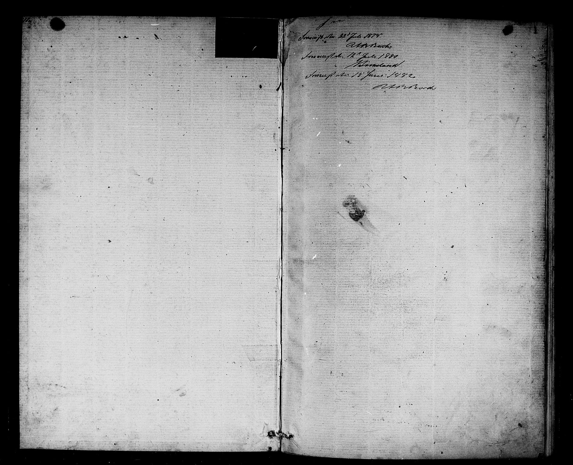 Stryn Sokneprestembete, AV/SAB-A-82501: Parish register (copy) no. B 2, 1877-1881, p. 1