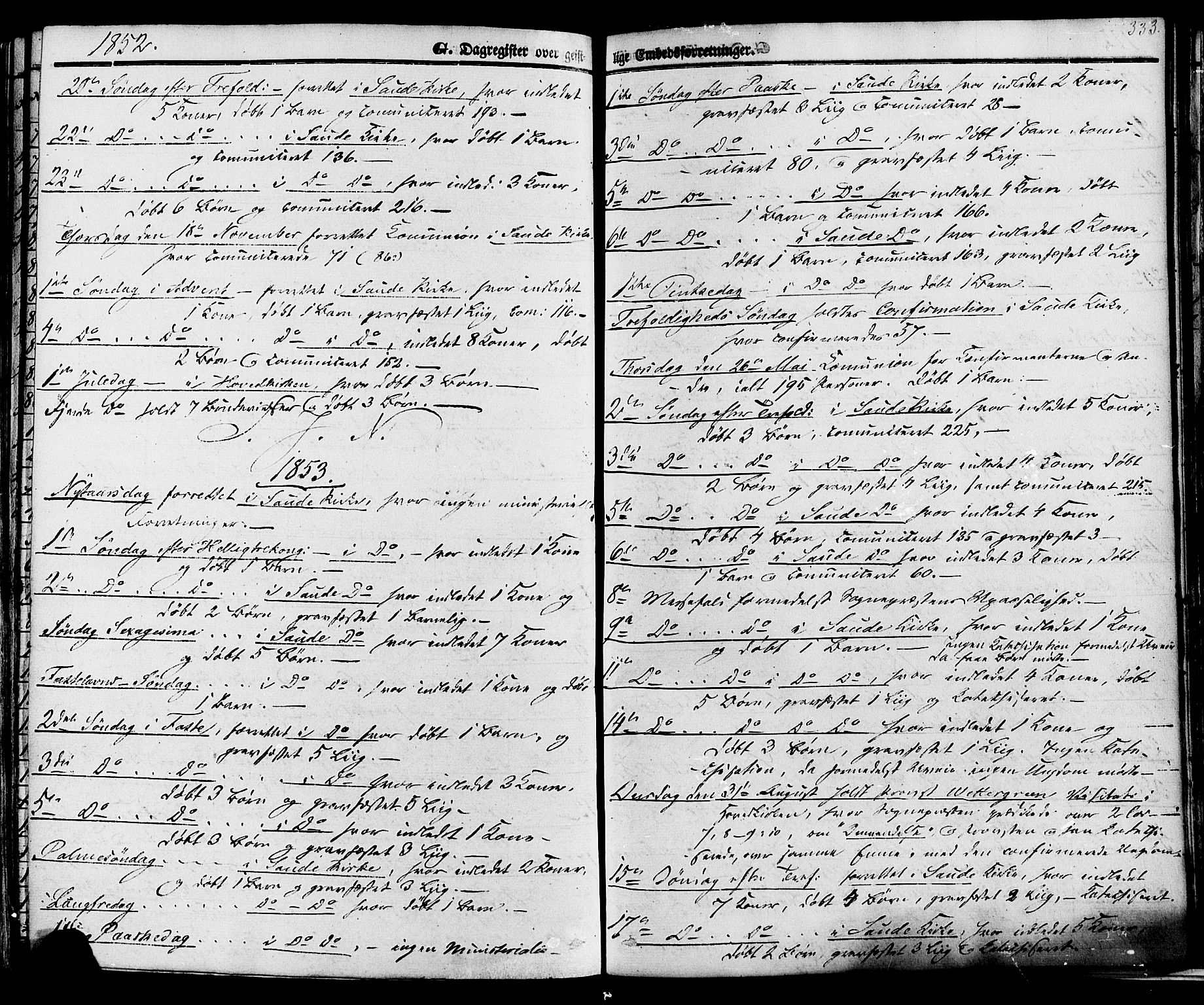 Sauherad kirkebøker, SAKO/A-298/F/Fa/L0007: Parish register (official) no. I 7, 1851-1873, p. 333