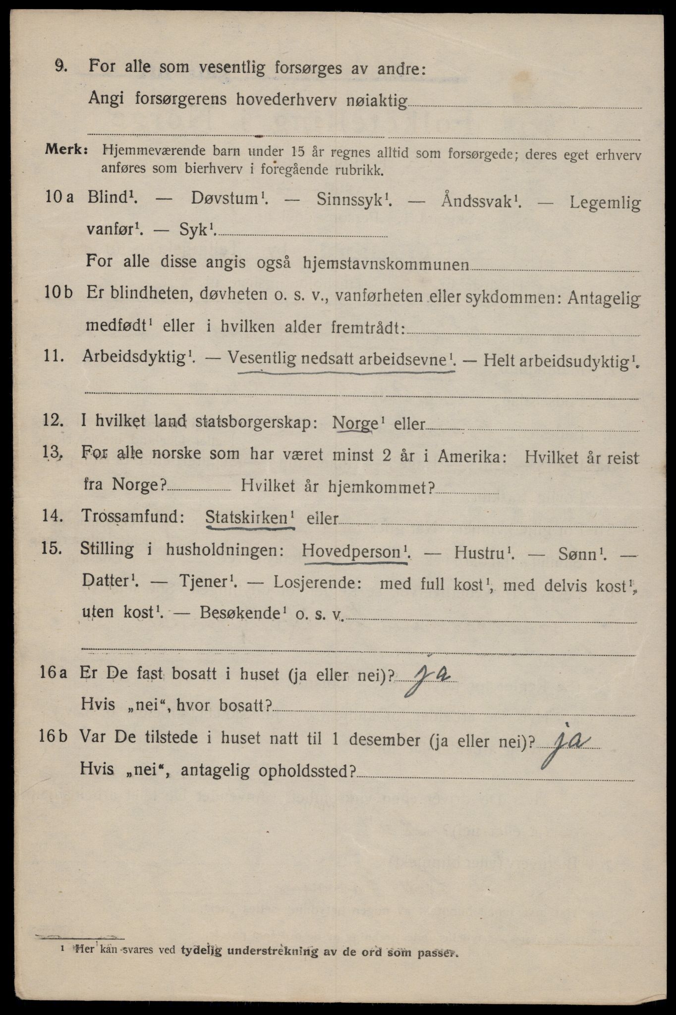 SAT, 1920 census for Trondheim, 1920, p. 72129