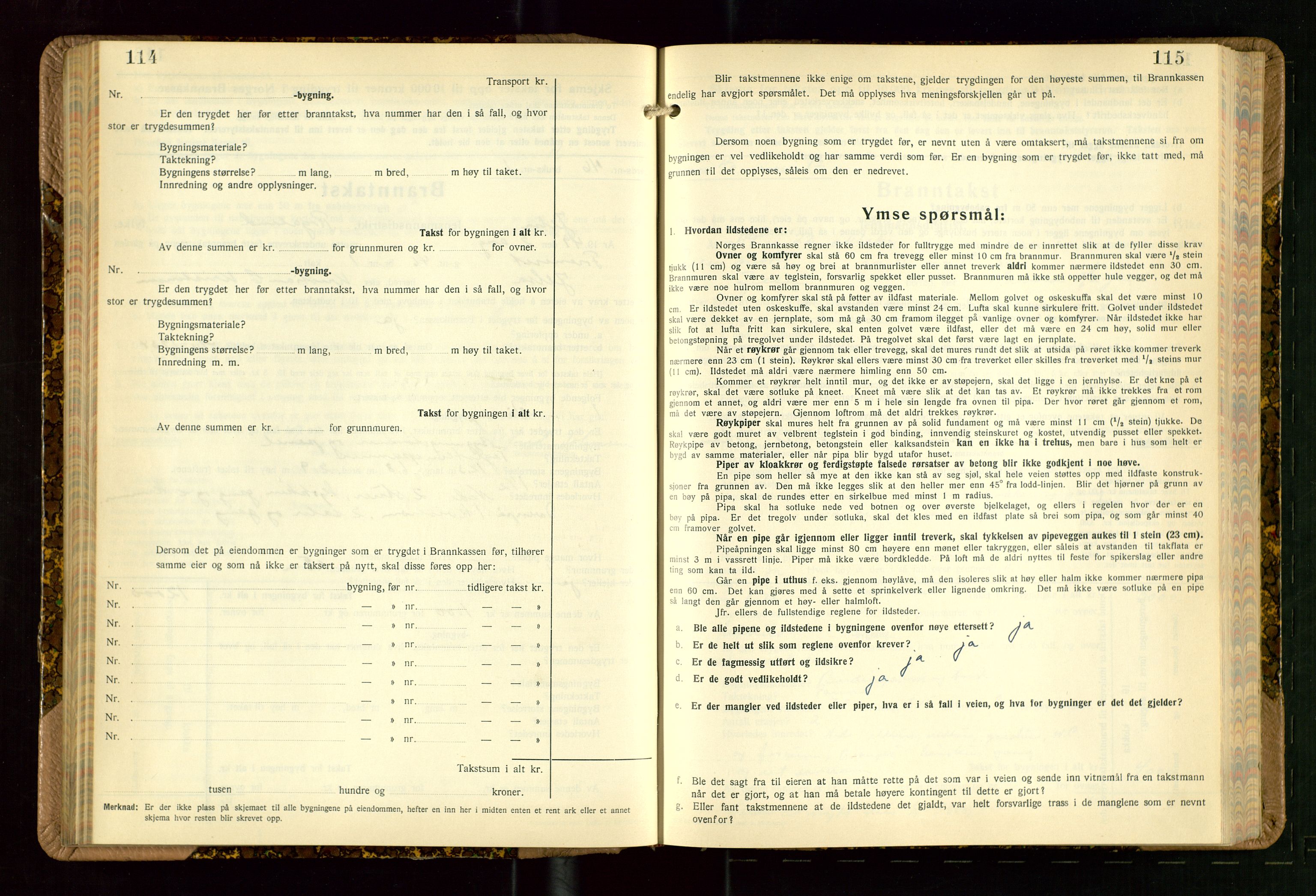 Jelsa lensmannskontor, AV/SAST-A-100360/Gob/L0003: "Branntakstprotokoll", 1942-1955, p. 114-115