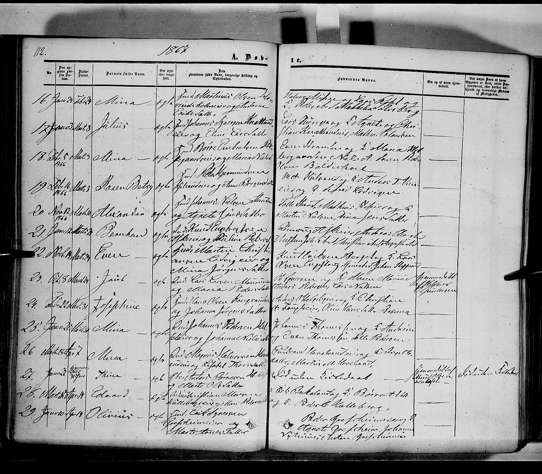 Nes prestekontor, Hedmark, AV/SAH-PREST-020/K/Ka/L0004: Parish register (official) no. 4, 1852-1886, p. 112