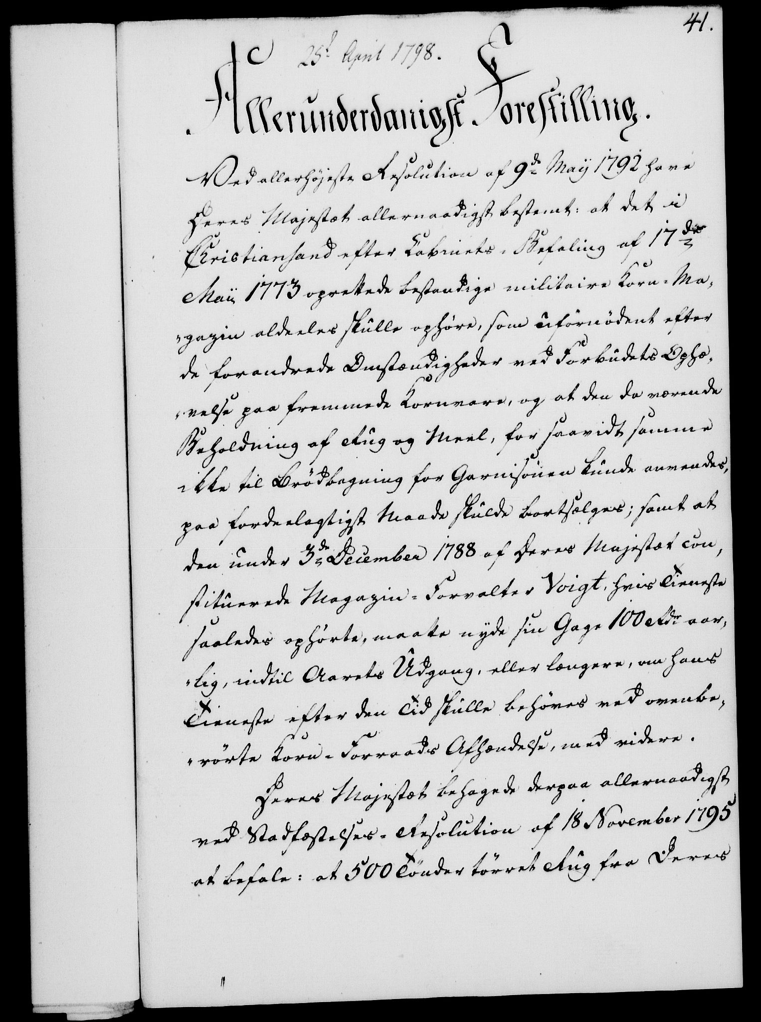 Rentekammeret, Kammerkanselliet, RA/EA-3111/G/Gf/Gfa/L0080: Norsk relasjons- og resolusjonsprotokoll (merket RK 52.80), 1798, p. 306