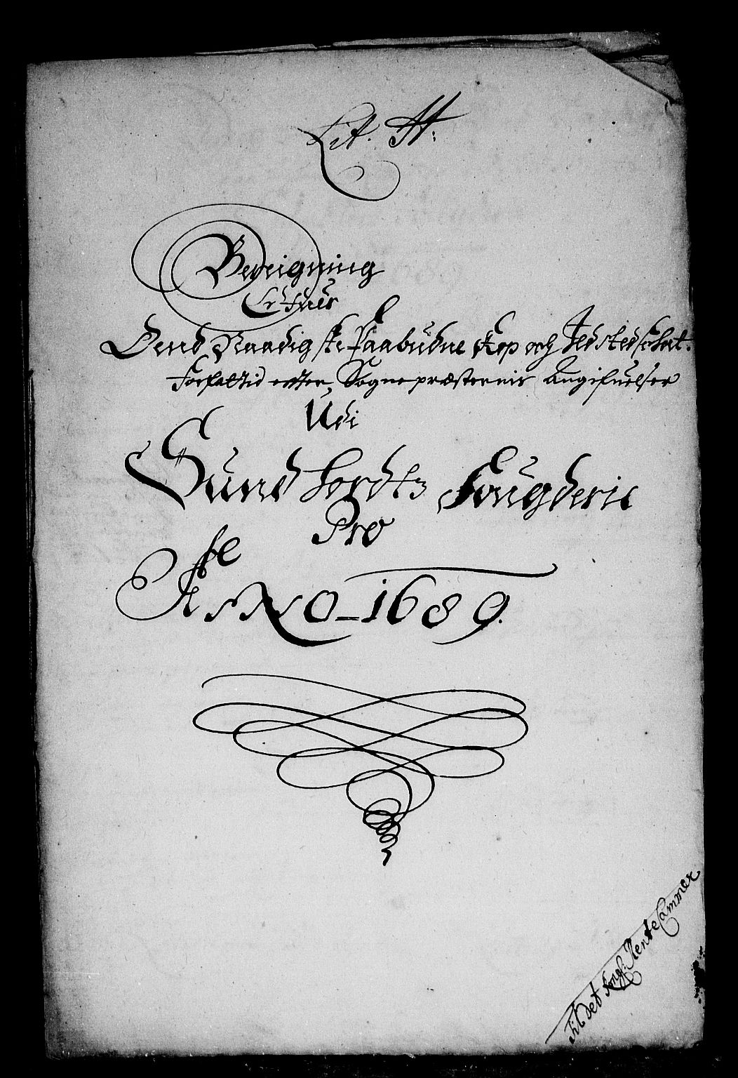 Rentekammeret inntil 1814, Reviderte regnskaper, Stiftamtstueregnskaper, Bergen stiftamt, AV/RA-EA-6043/R/Rc/L0090: Bergen stiftamt, 1689