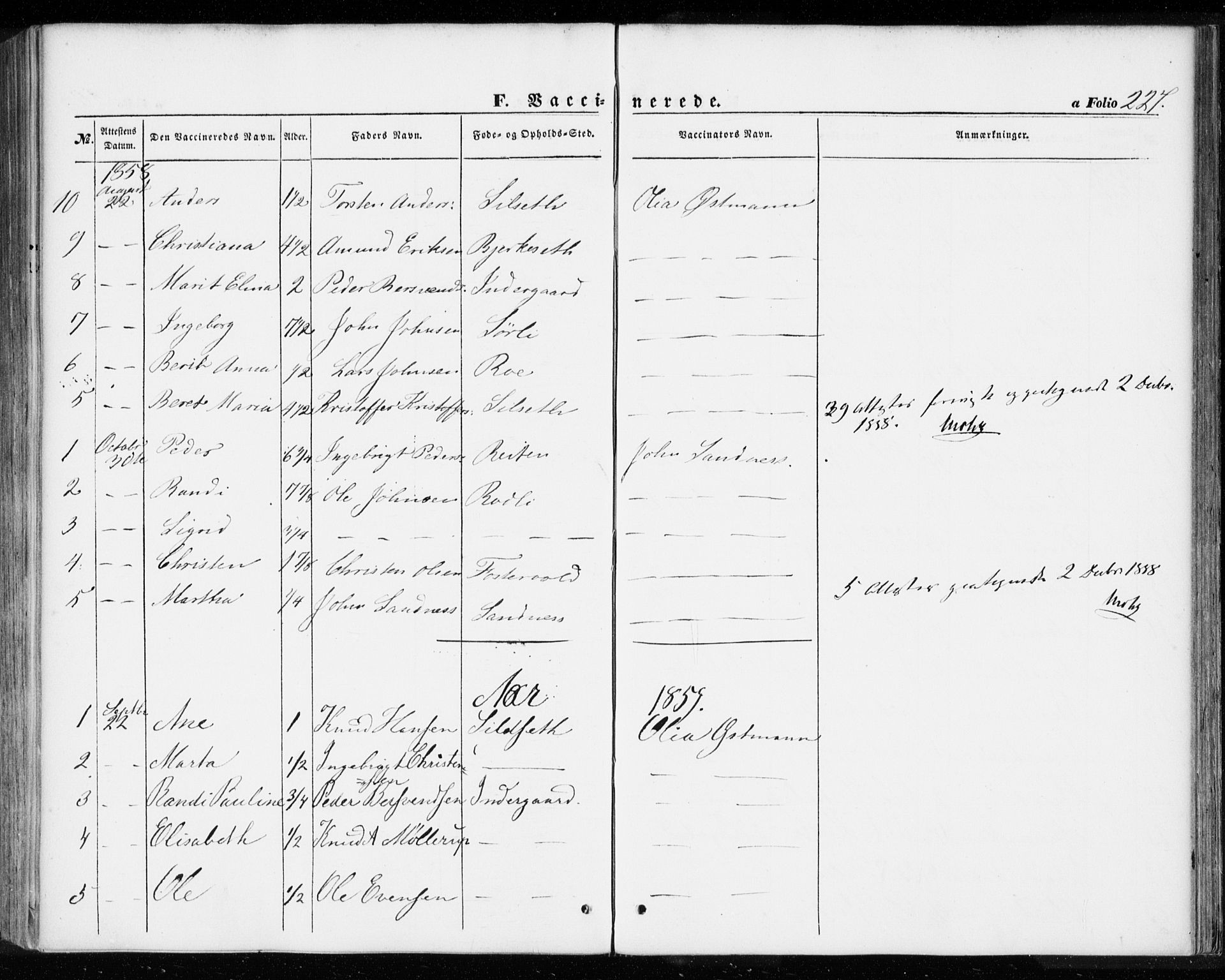 Ministerialprotokoller, klokkerbøker og fødselsregistre - Møre og Romsdal, SAT/A-1454/584/L0965: Parish register (official) no. 584A05, 1857-1868, p. 227