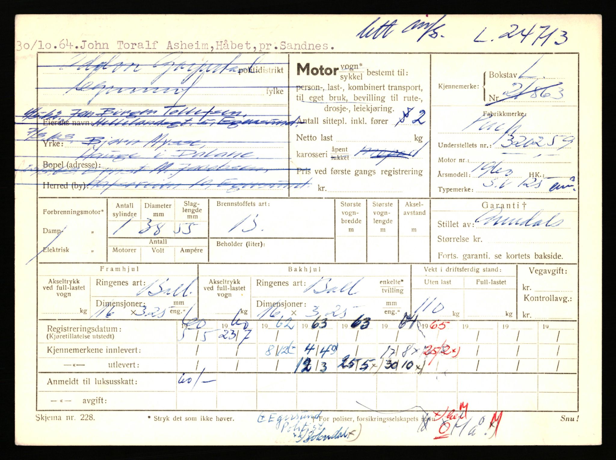 Stavanger trafikkstasjon, AV/SAST-A-101942/0/F/L0042: L-24600 - L-25233, 1930-1971, p. 447