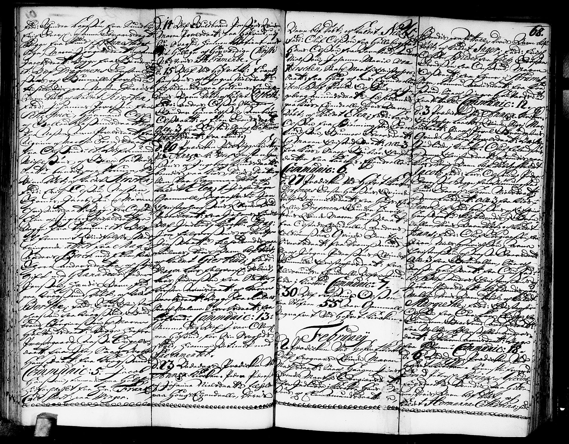 Ullensaker prestekontor Kirkebøker, AV/SAO-A-10236a/F/Fa/L0003: Parish register (official) no. I 3, 1711-1720, p. 68