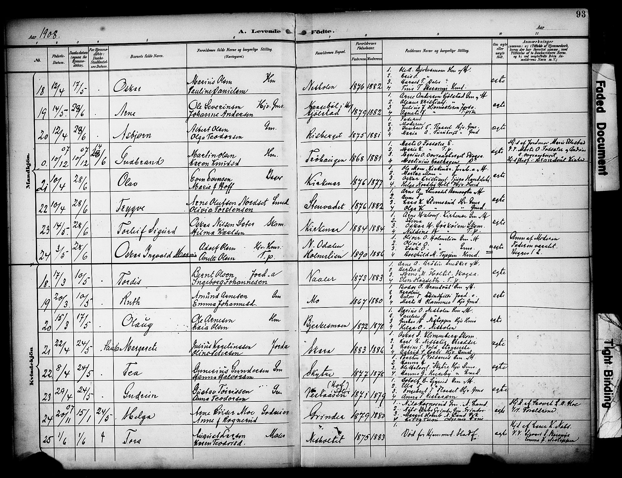 Grue prestekontor, AV/SAH-PREST-036/H/Ha/Haa/L0013: Parish register (official) no. 13, 1898-1910, p. 93