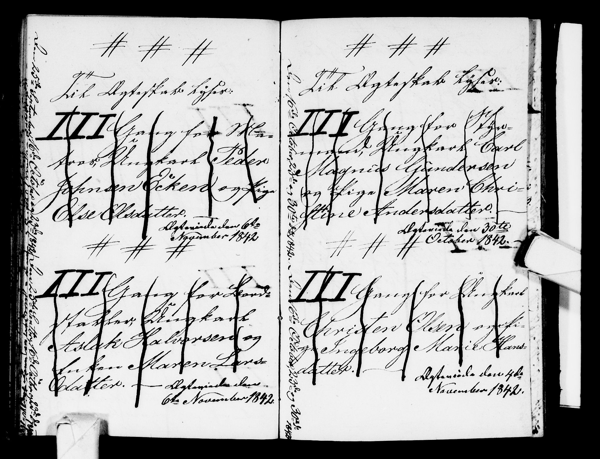 Strømsø kirkebøker, SAKO/A-246/H/Ha/L0001: Banns register no. 1, 1836-1850