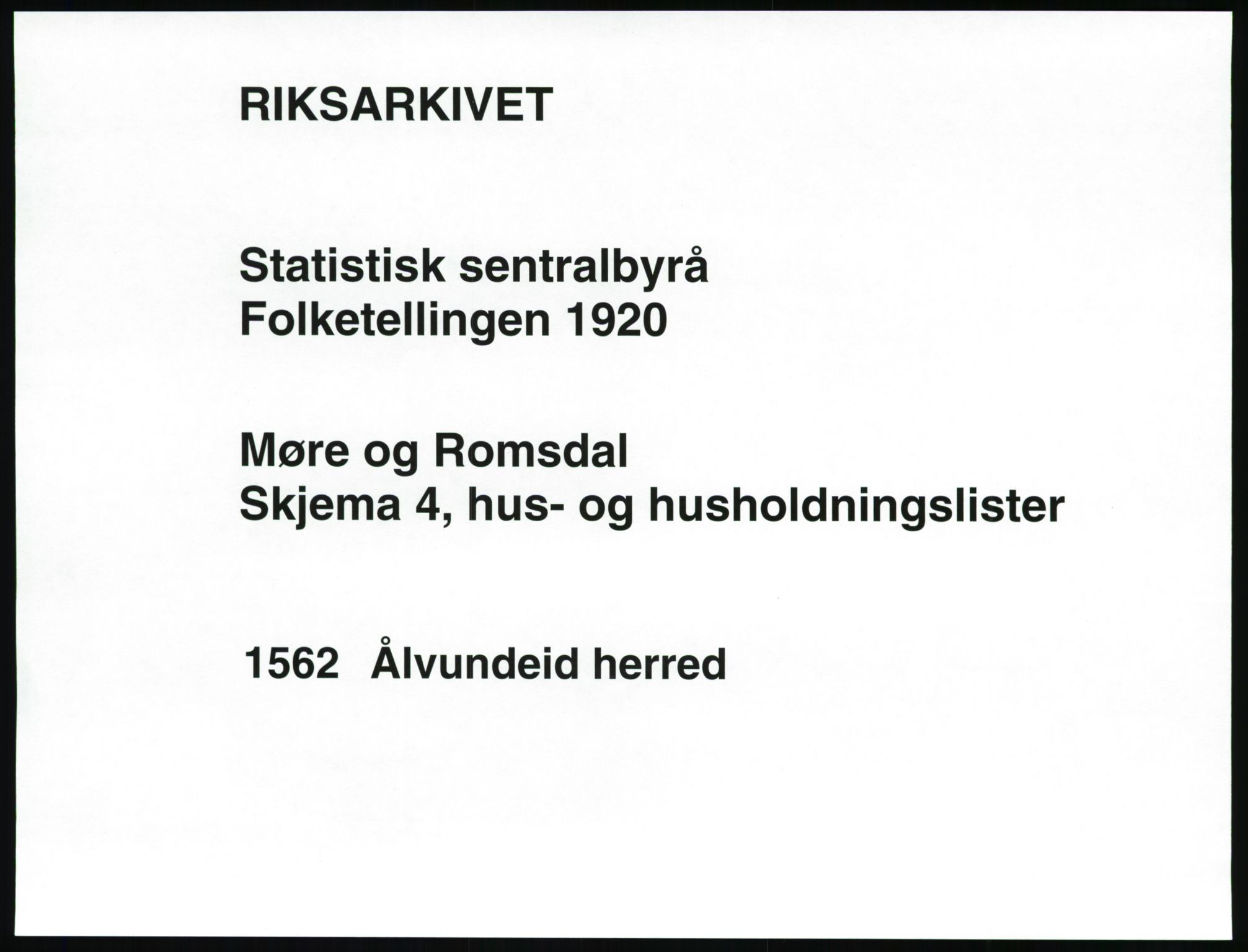 SAT, 1920 census for Ålvundeid, 1920, p. 18