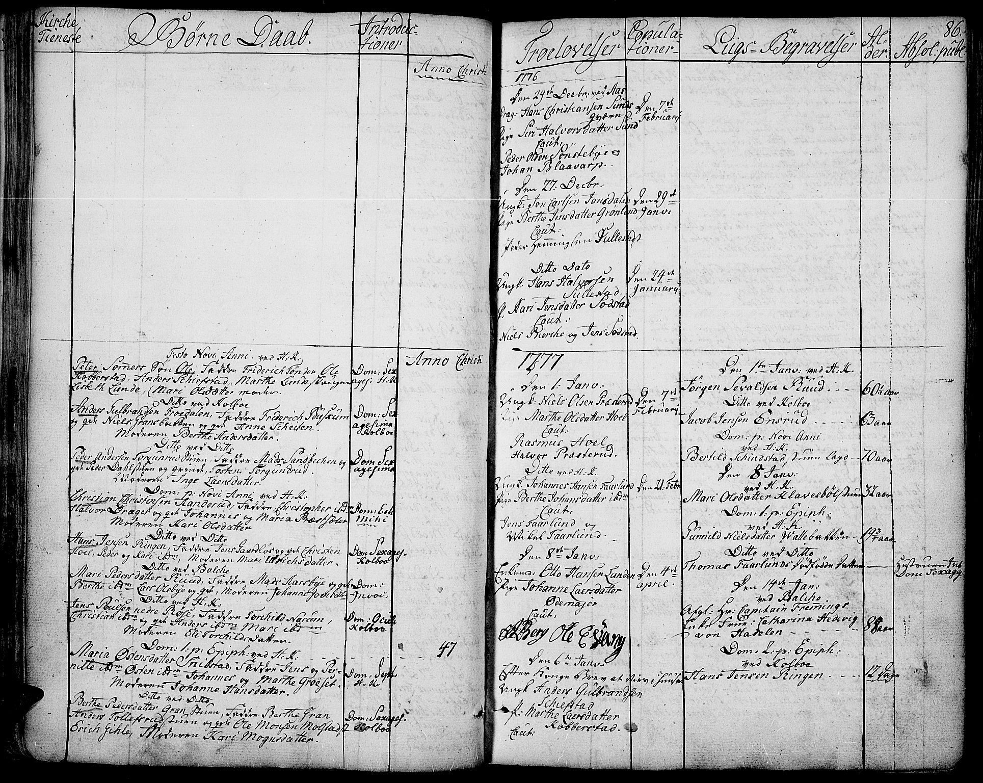 Toten prestekontor, SAH/PREST-102/H/Ha/Haa/L0006: Parish register (official) no. 6, 1773-1793, p. 86