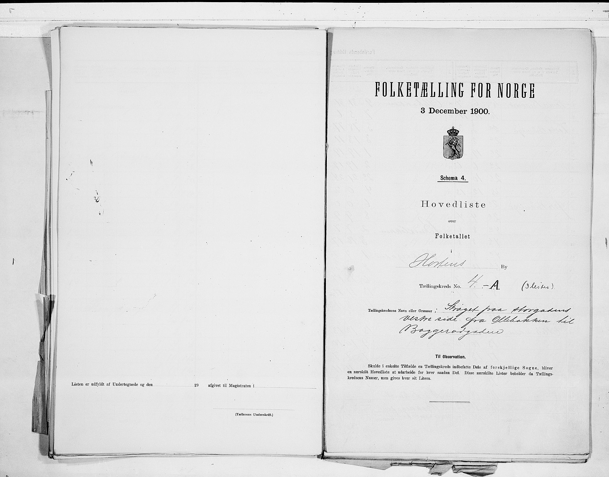 RA, 1900 census for Horten, 1900, p. 16