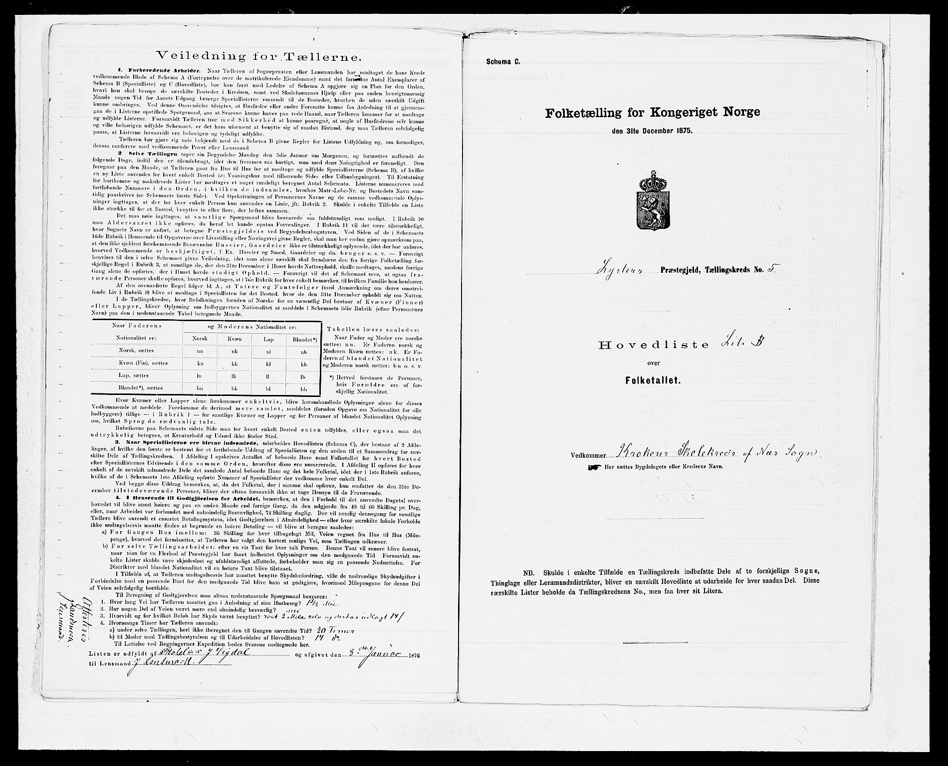 SAB, 1875 census for 1426P Luster, 1875, p. 16