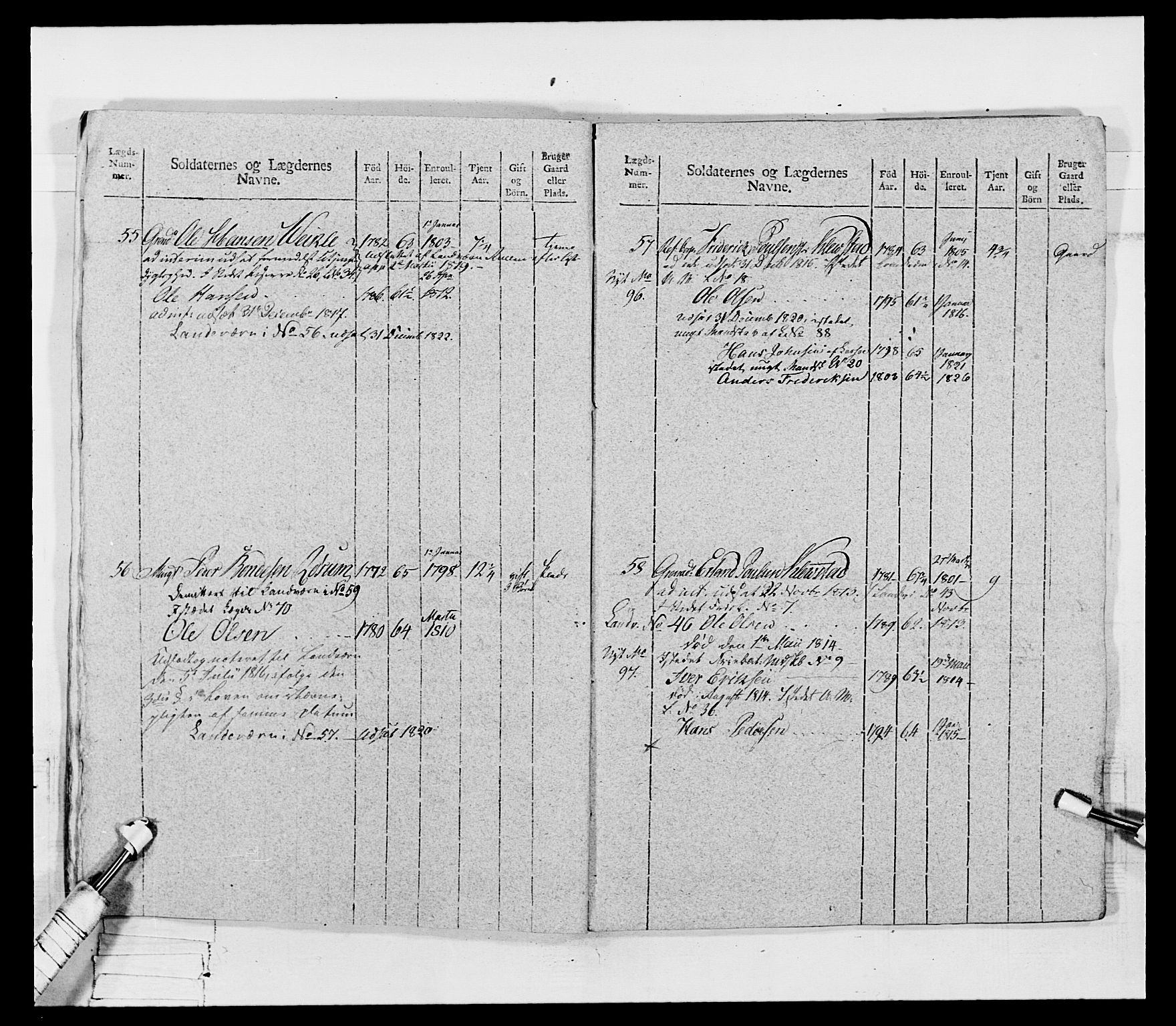 Generalitets- og kommissariatskollegiet, Det kongelige norske kommissariatskollegium, RA/EA-5420/E/Eh/L0069: Opplandske gevorbne infanteriregiment, 1810-1818, p. 229