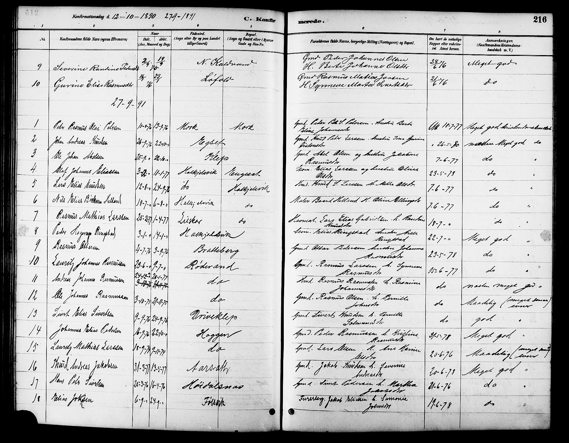 Ministerialprotokoller, klokkerbøker og fødselsregistre - Møre og Romsdal, AV/SAT-A-1454/511/L0158: Parish register (copy) no. 511C04, 1884-1903, p. 216