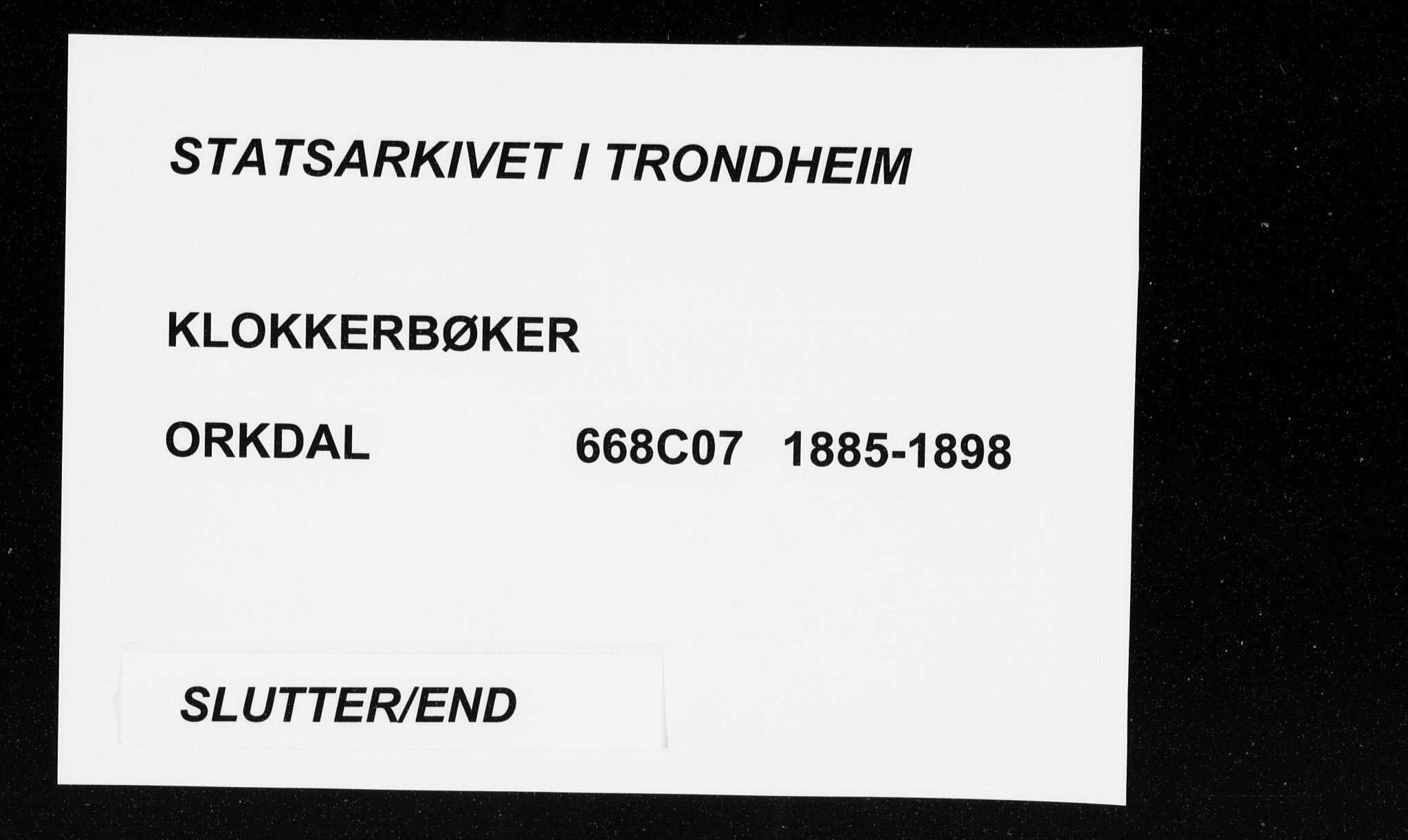 Ministerialprotokoller, klokkerbøker og fødselsregistre - Sør-Trøndelag, SAT/A-1456/668/L0818: Parish register (copy) no. 668C07, 1885-1898