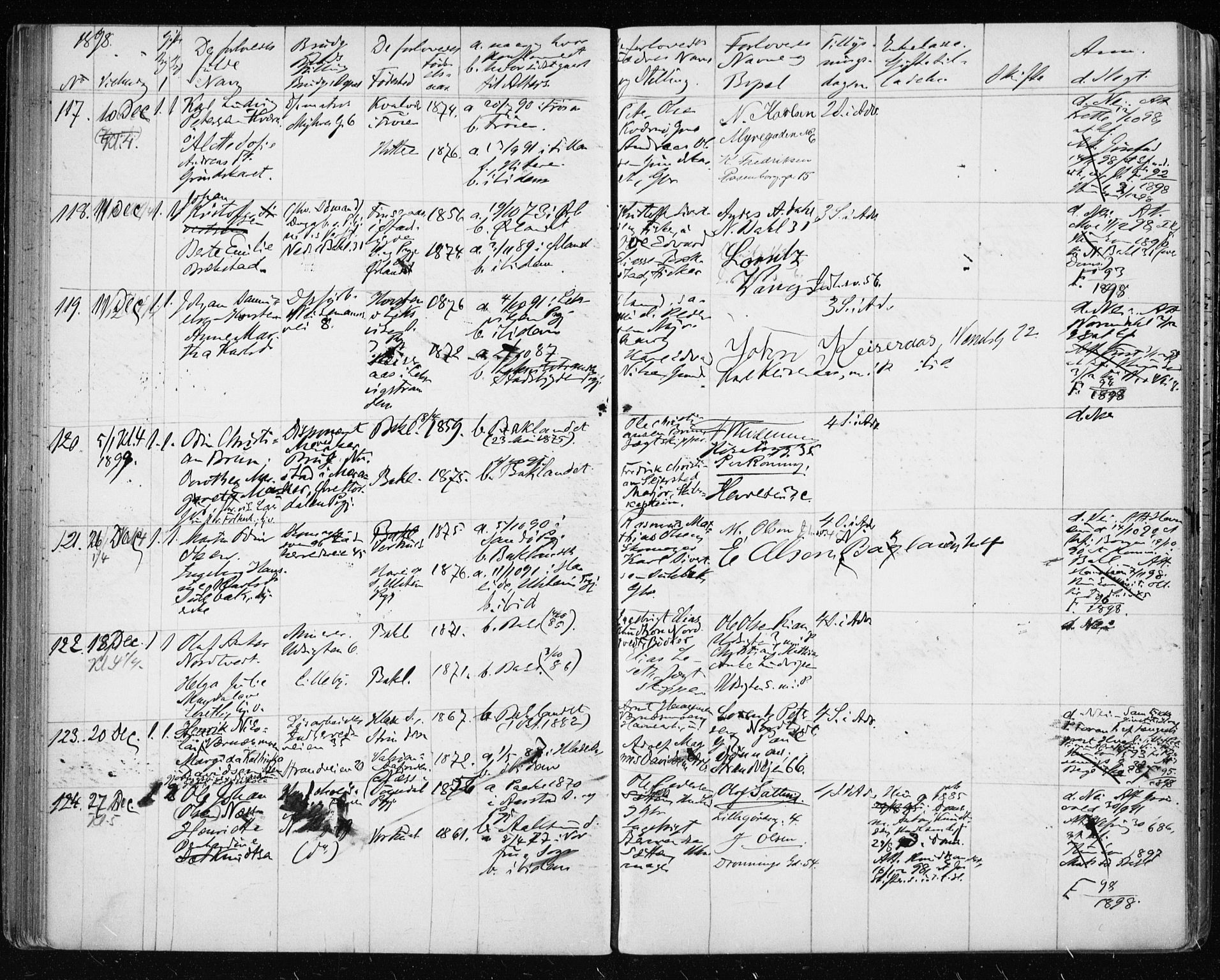 Ministerialprotokoller, klokkerbøker og fødselsregistre - Sør-Trøndelag, AV/SAT-A-1456/604/L0191: Parish register (official) no. 604A12, 1892-1900