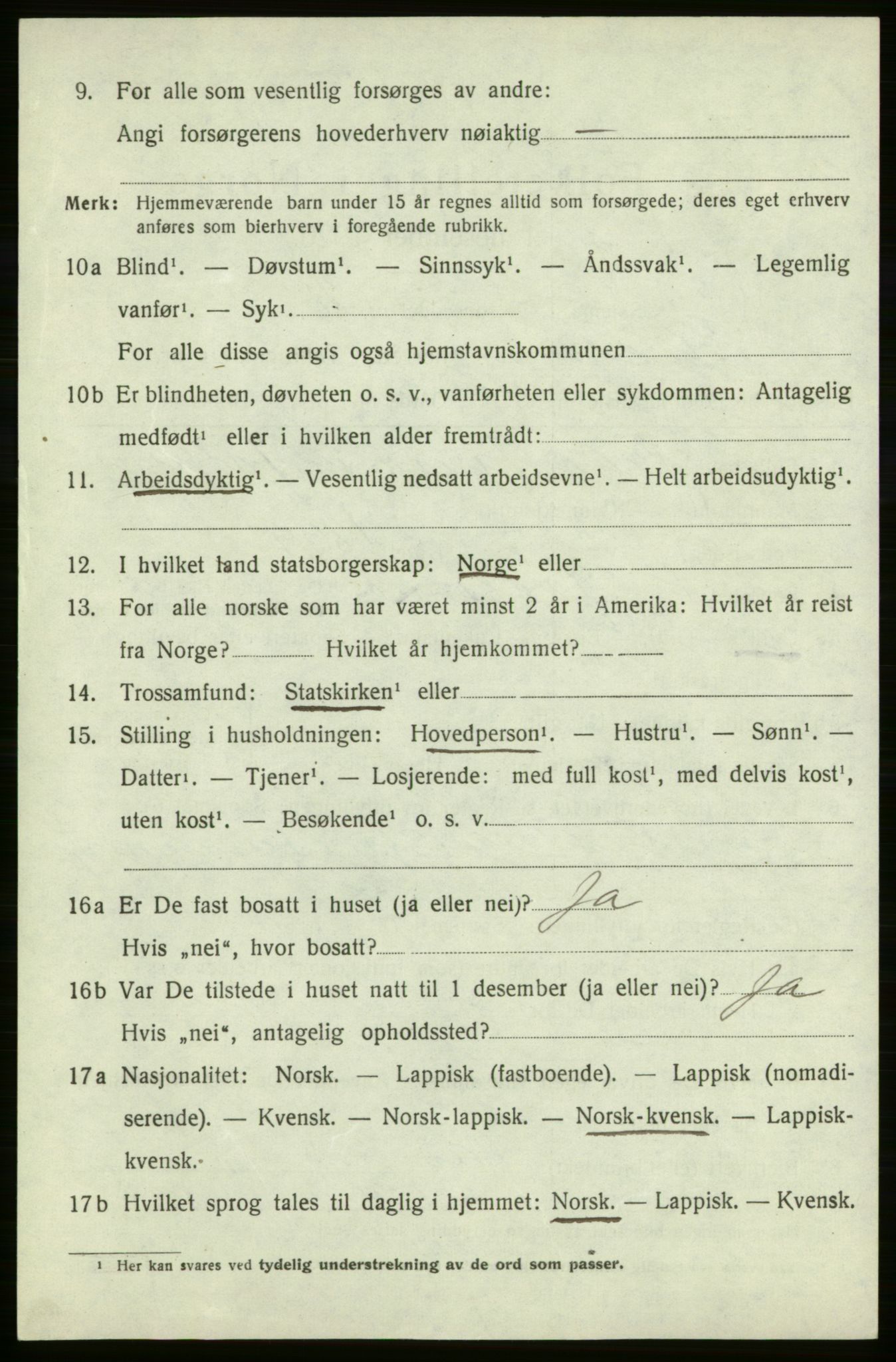 SATØ, 1920 census for , 1920, p. 977