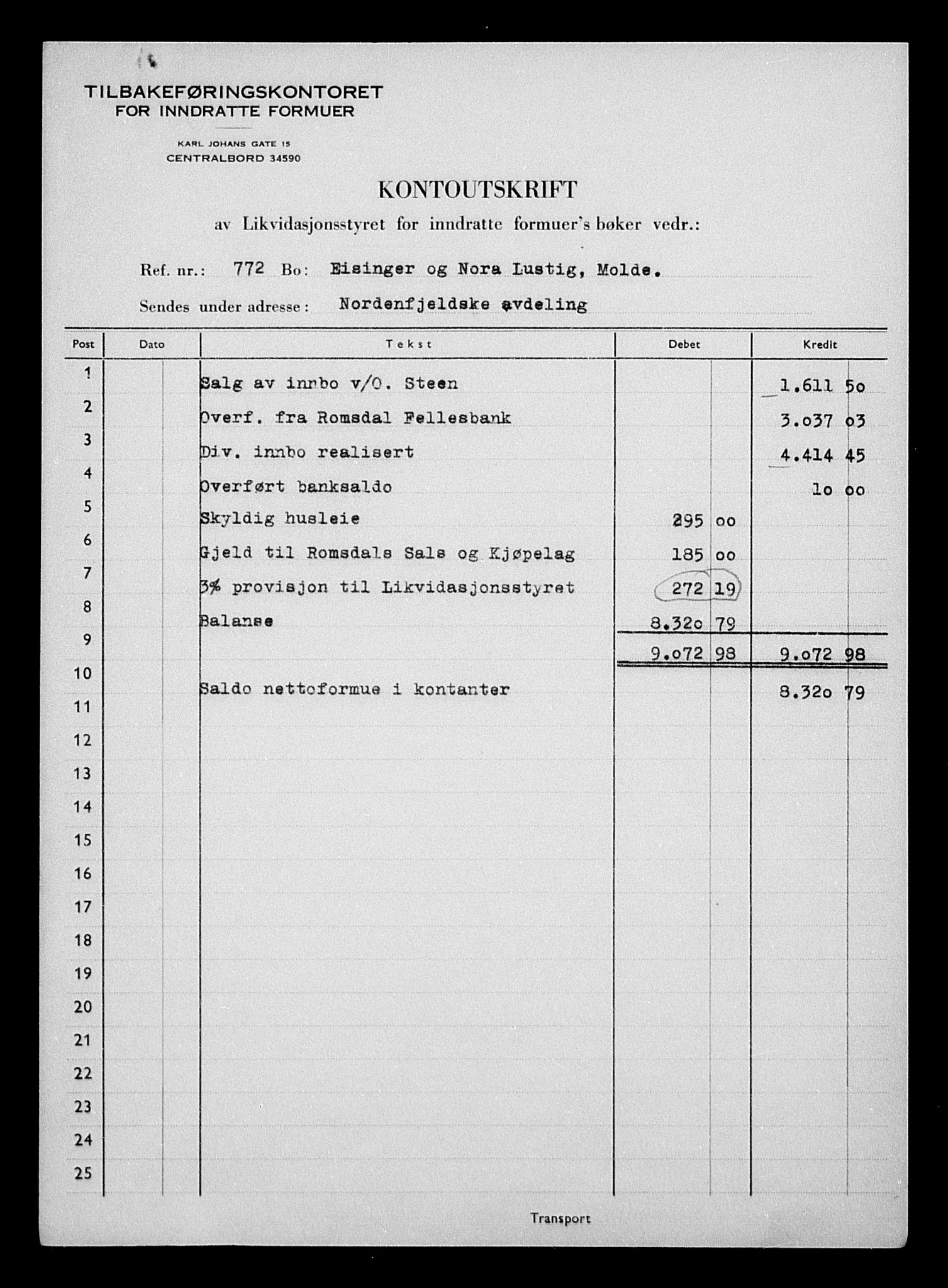 Justisdepartementet, Tilbakeføringskontoret for inndratte formuer, AV/RA-S-1564/H/Hc/Hcb/L0911: --, 1945-1947, p. 739