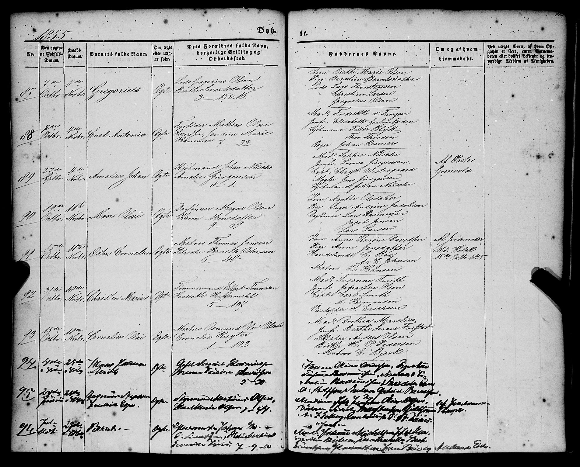 Nykirken Sokneprestembete, AV/SAB-A-77101/H/Haa/L0014: Parish register (official) no. B 1, 1844-1858, p. 115