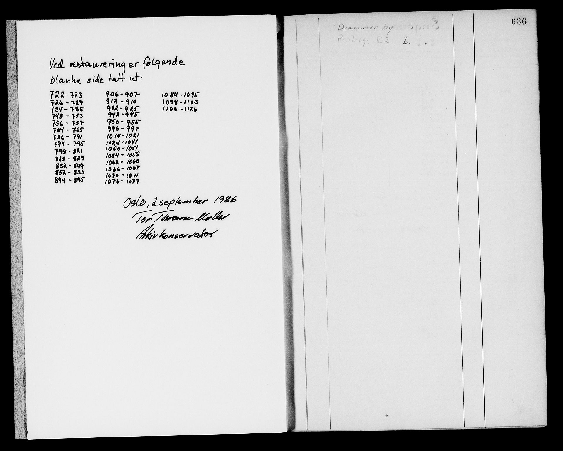 Drammen byfogd, SAKO/A-222/G/Gb/Gbe/L0002b: Mortgage register no. V 2b, p. 636