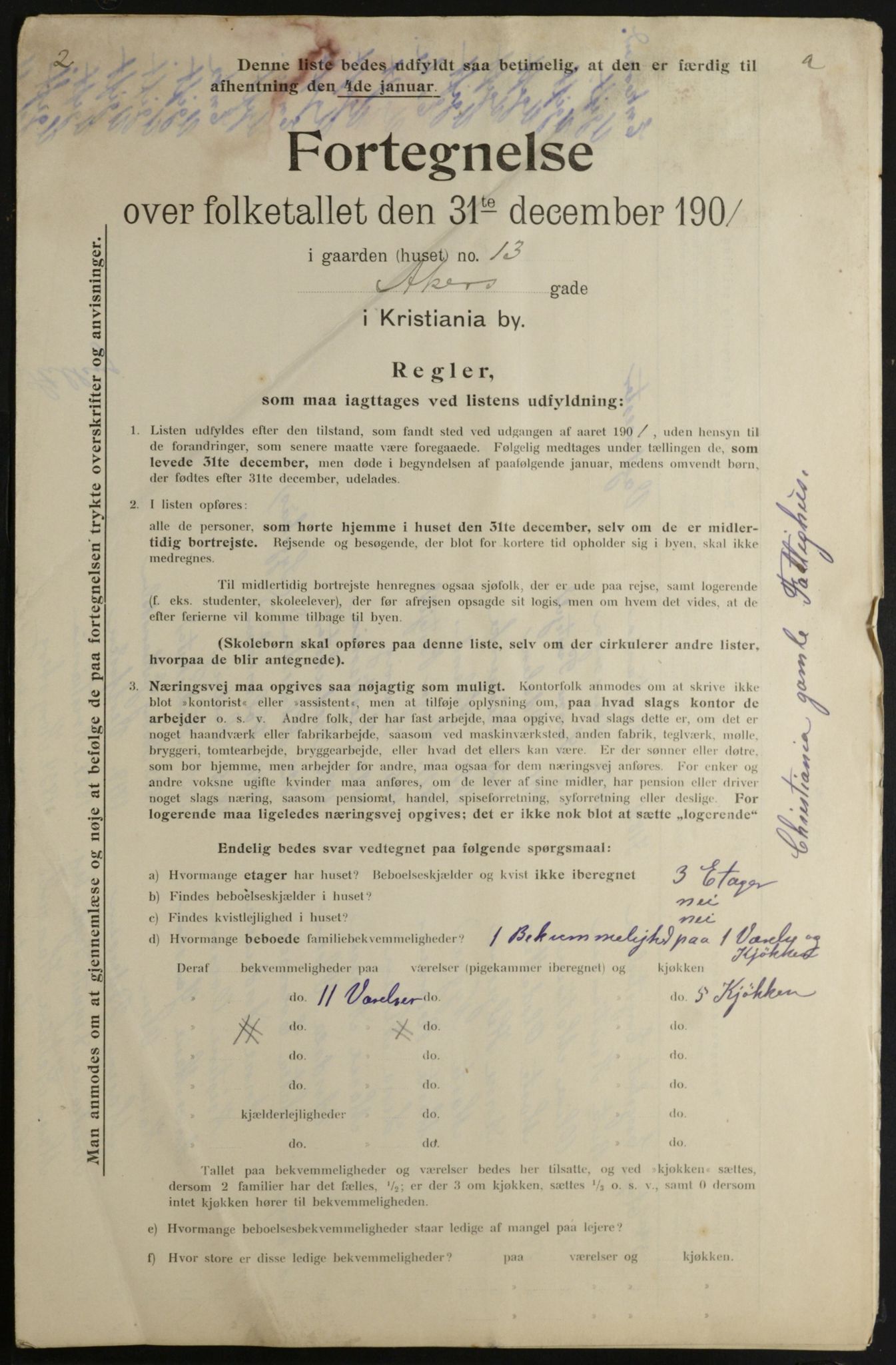 OBA, Municipal Census 1901 for Kristiania, 1901, p. 55