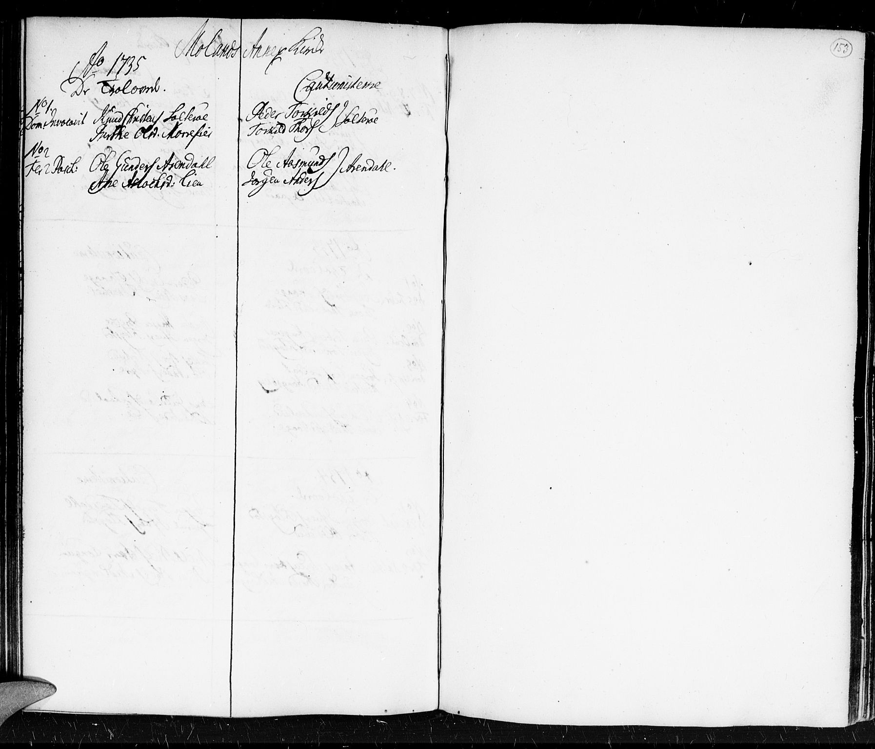 Holt sokneprestkontor, SAK/1111-0021/F/Fa/L0001: Parish register (official) no. A 1 /5, 1721-1735, p. 153