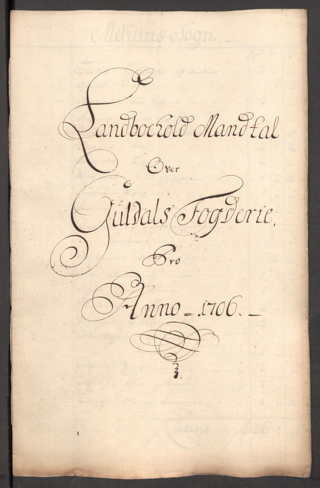 Rentekammeret inntil 1814, Reviderte regnskaper, Fogderegnskap, RA/EA-4092/R60/L3956: Fogderegnskap Orkdal og Gauldal, 1706, p. 309