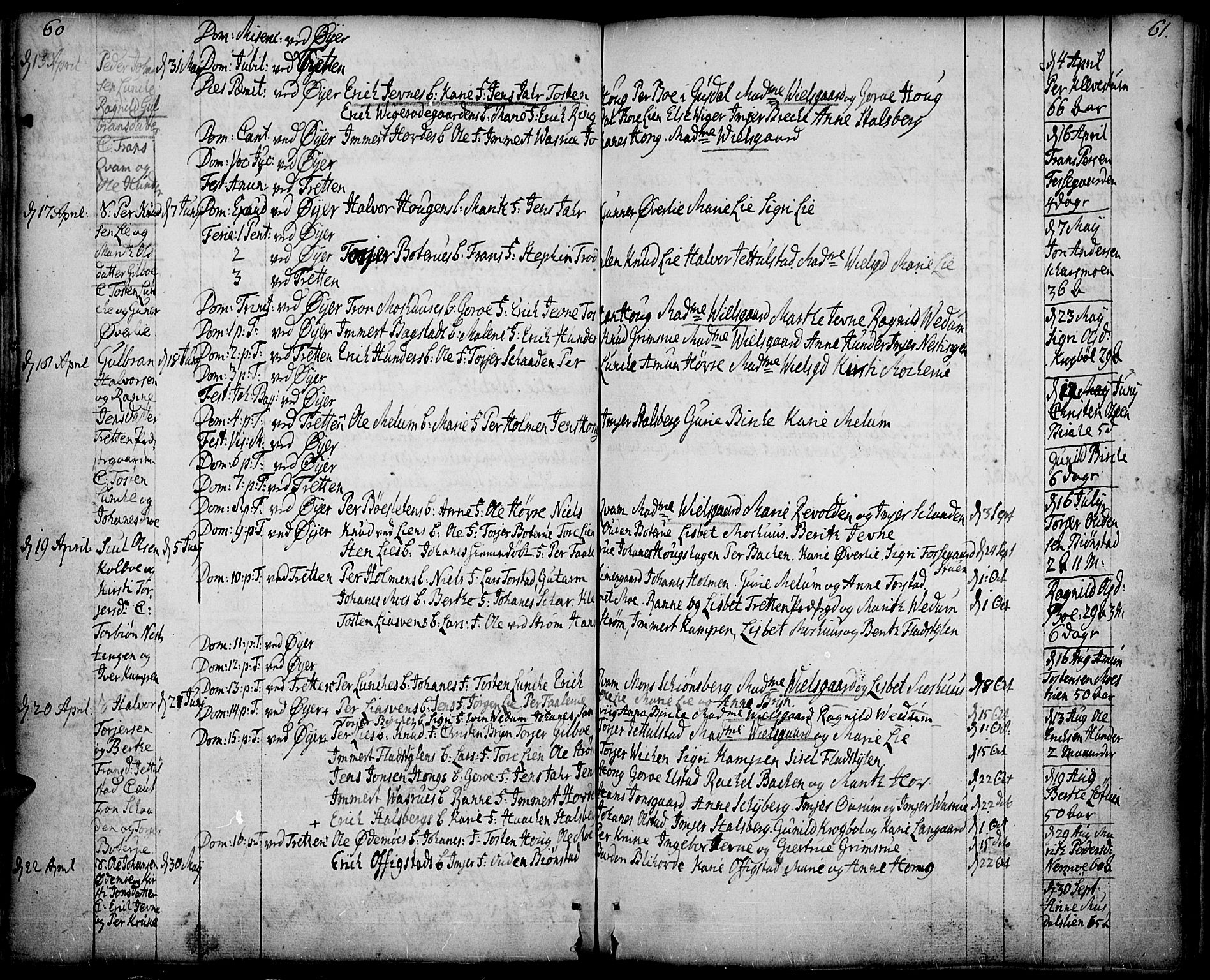 Øyer prestekontor, SAH/PREST-084/H/Ha/Haa/L0002: Parish register (official) no. 2, 1733-1784, p. 60-61