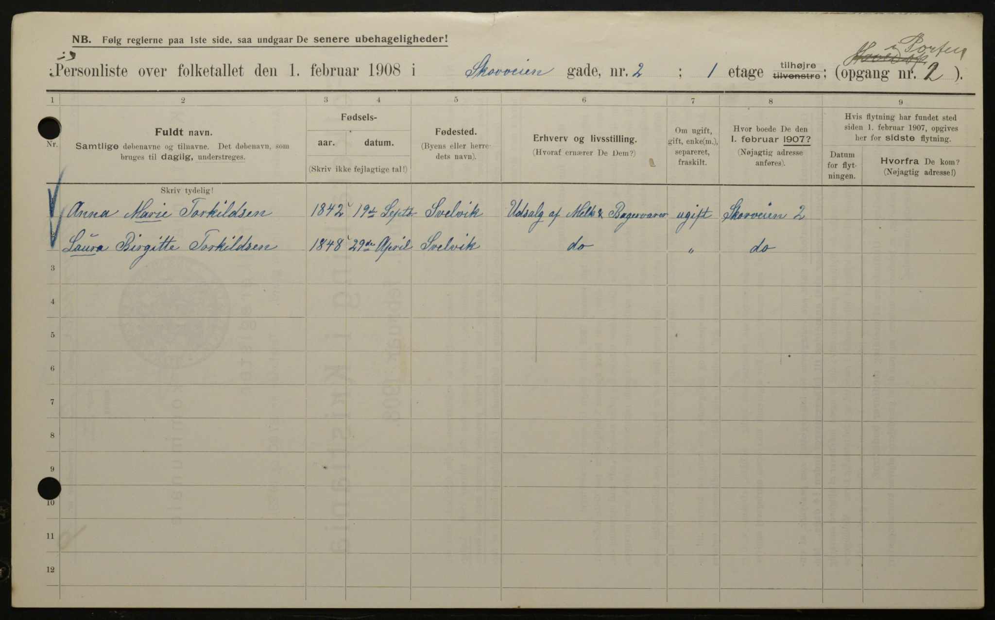 OBA, Municipal Census 1908 for Kristiania, 1908, p. 86753