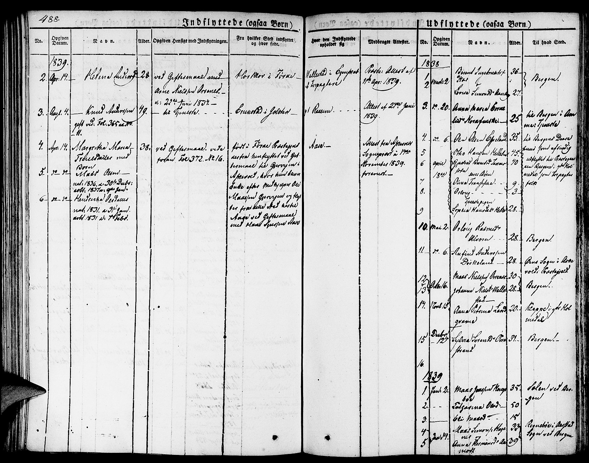 Gaular sokneprestembete, SAB/A-80001/H/Haa: Parish register (official) no. A 3, 1821-1840, p. 488