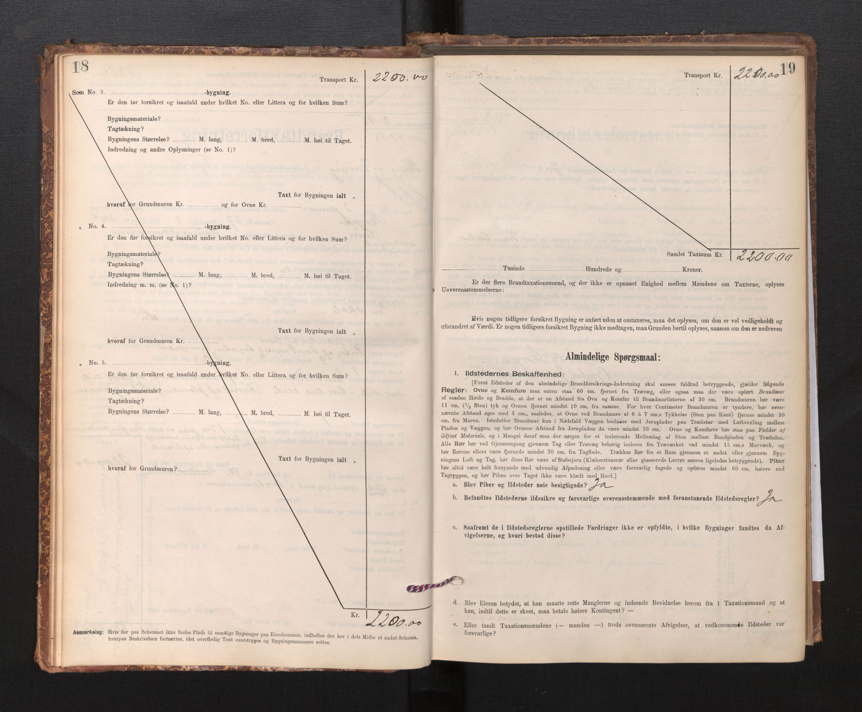 Lensmannen i Kinn, AV/SAB-A-28801/0012/L0004f: Branntakstprotokoll, skjematakst, 1894-1911, p. 18-19