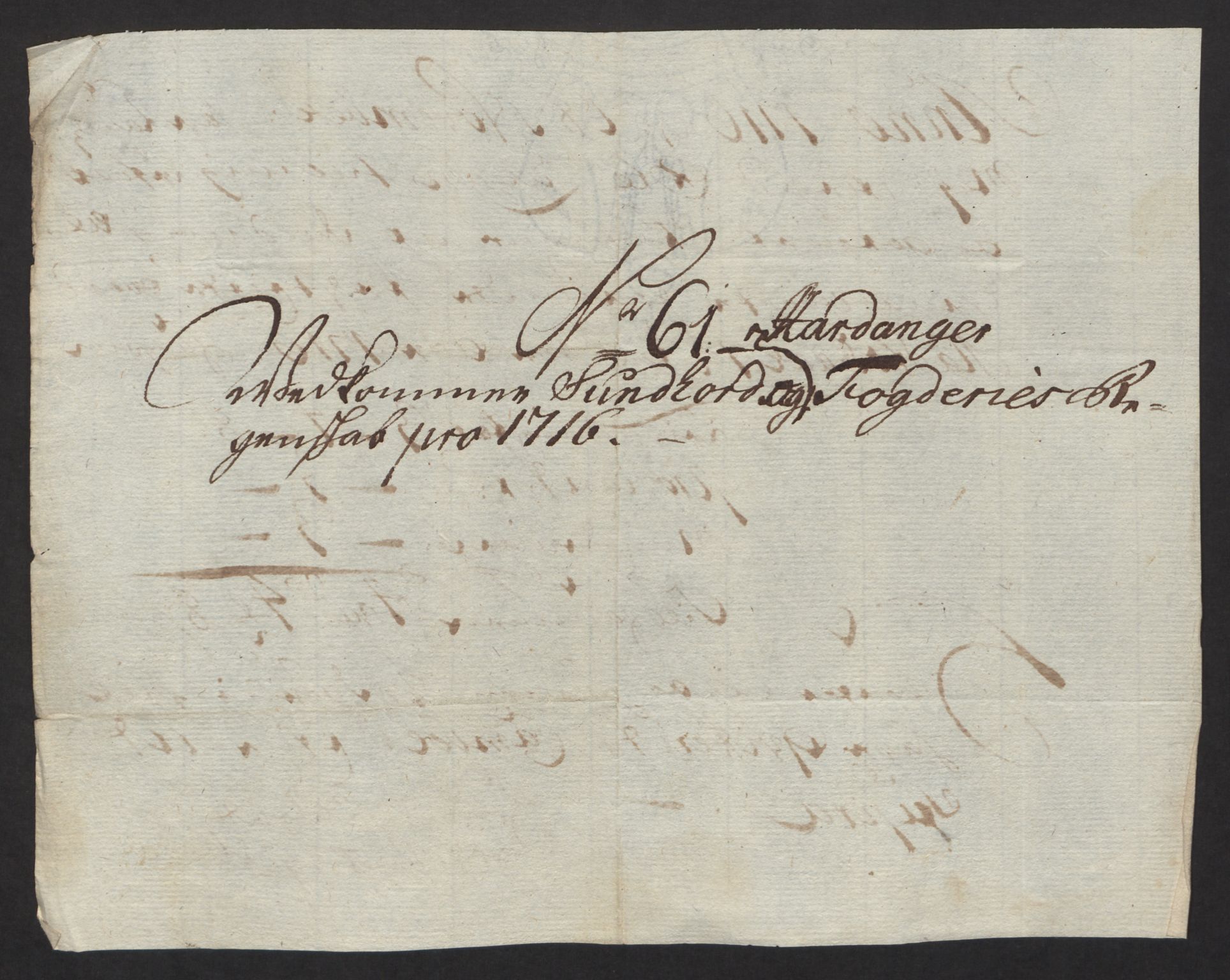 Rentekammeret inntil 1814, Reviderte regnskaper, Fogderegnskap, AV/RA-EA-4092/R48/L2992: Fogderegnskap Sunnhordland og Hardanger, 1716, p. 286