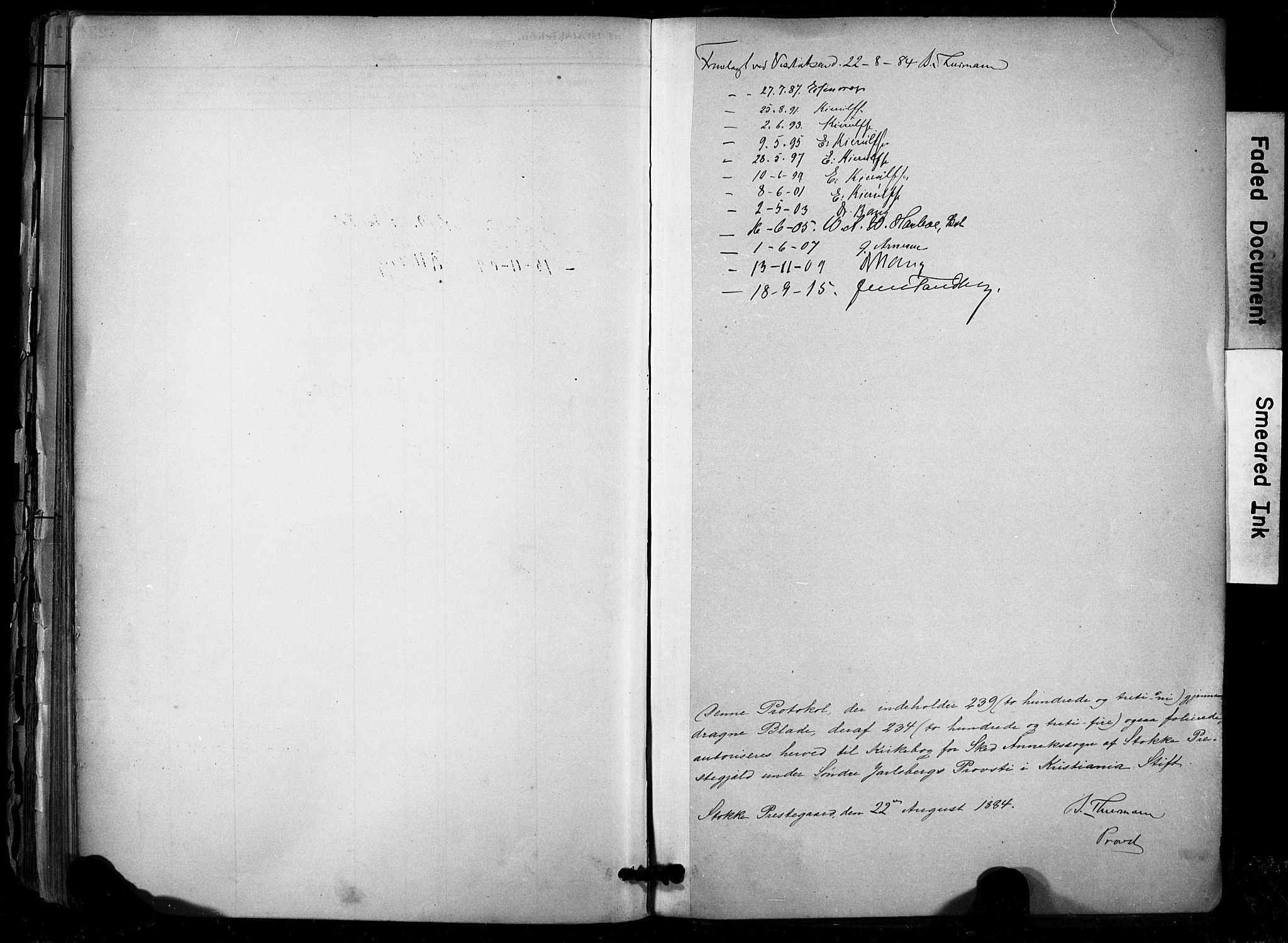 Stokke kirkebøker, SAKO/A-320/F/Fb/L0001: Parish register (official) no. II 1, 1884-1910