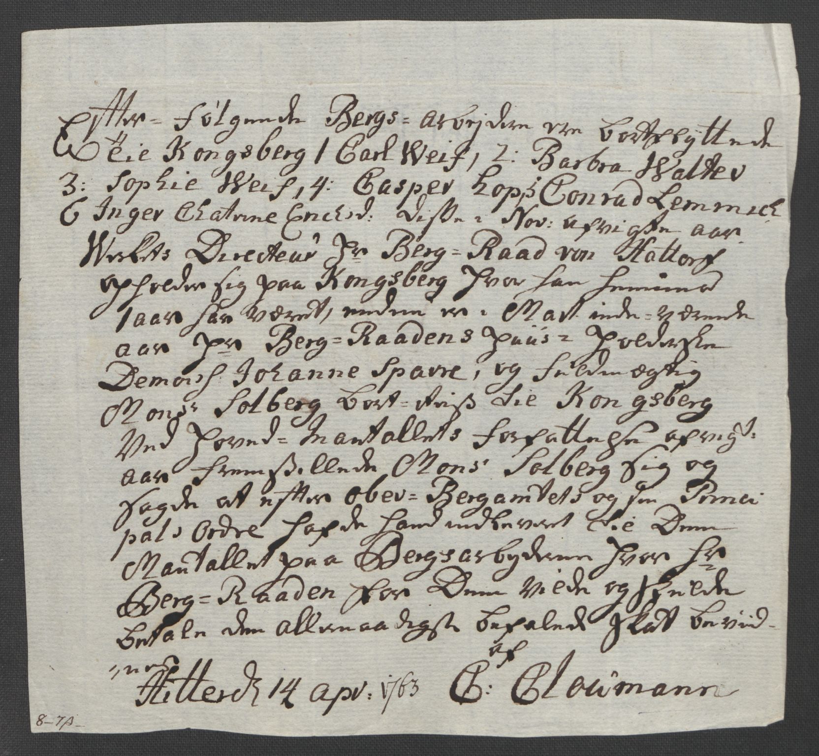 Rentekammeret inntil 1814, Reviderte regnskaper, Fogderegnskap, AV/RA-EA-4092/R37/L2239: Ekstraskatten Nedre Telemark og Bamble, 1762-1763, p. 175