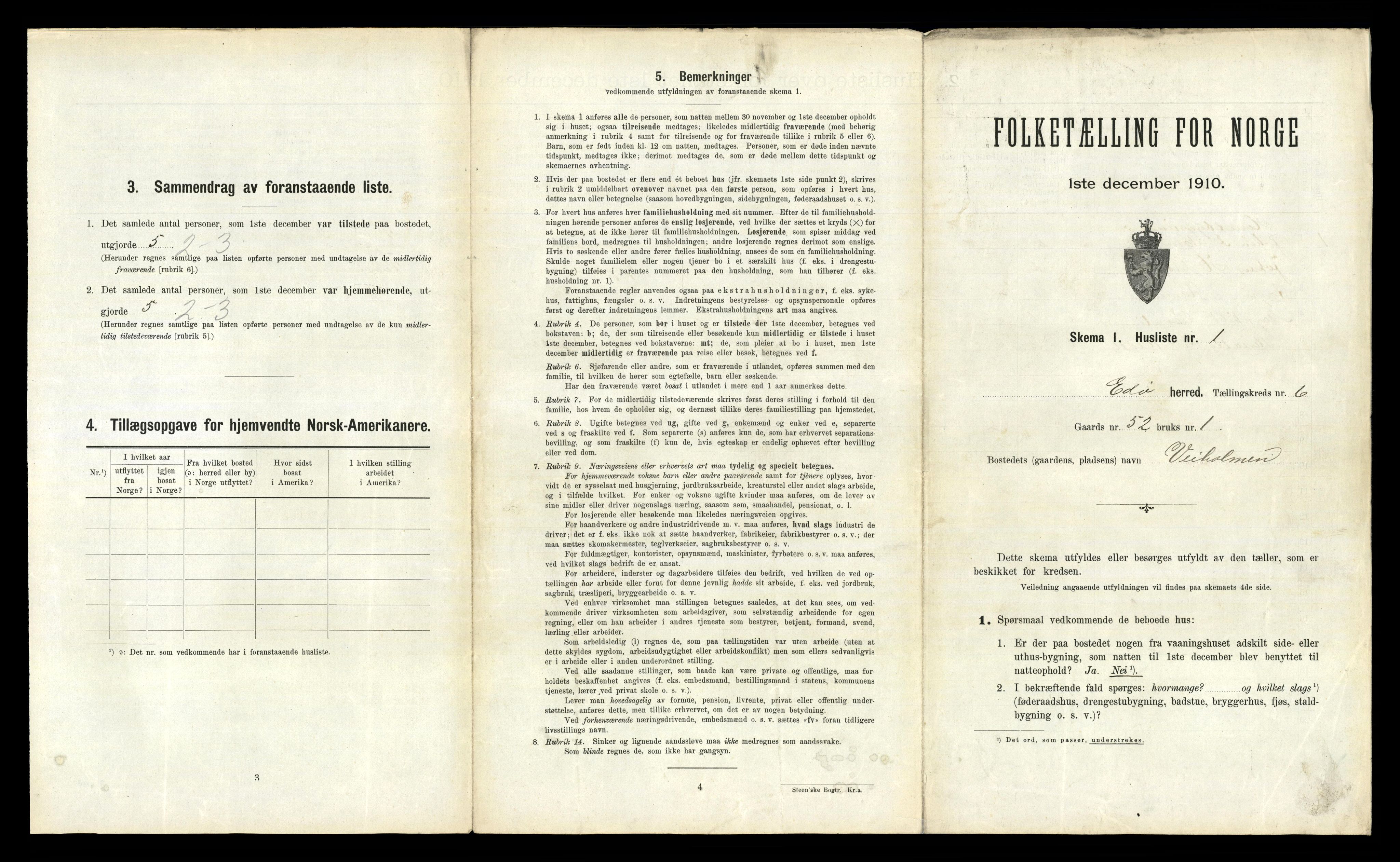 RA, 1910 census for Edøy, 1910, p. 516