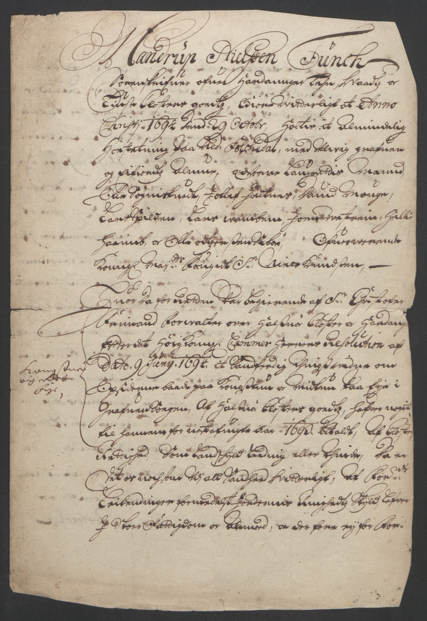 Rentekammeret inntil 1814, Reviderte regnskaper, Fogderegnskap, AV/RA-EA-4092/R48/L2975: Fogderegnskap Sunnhordland og Hardanger, 1694, p. 332