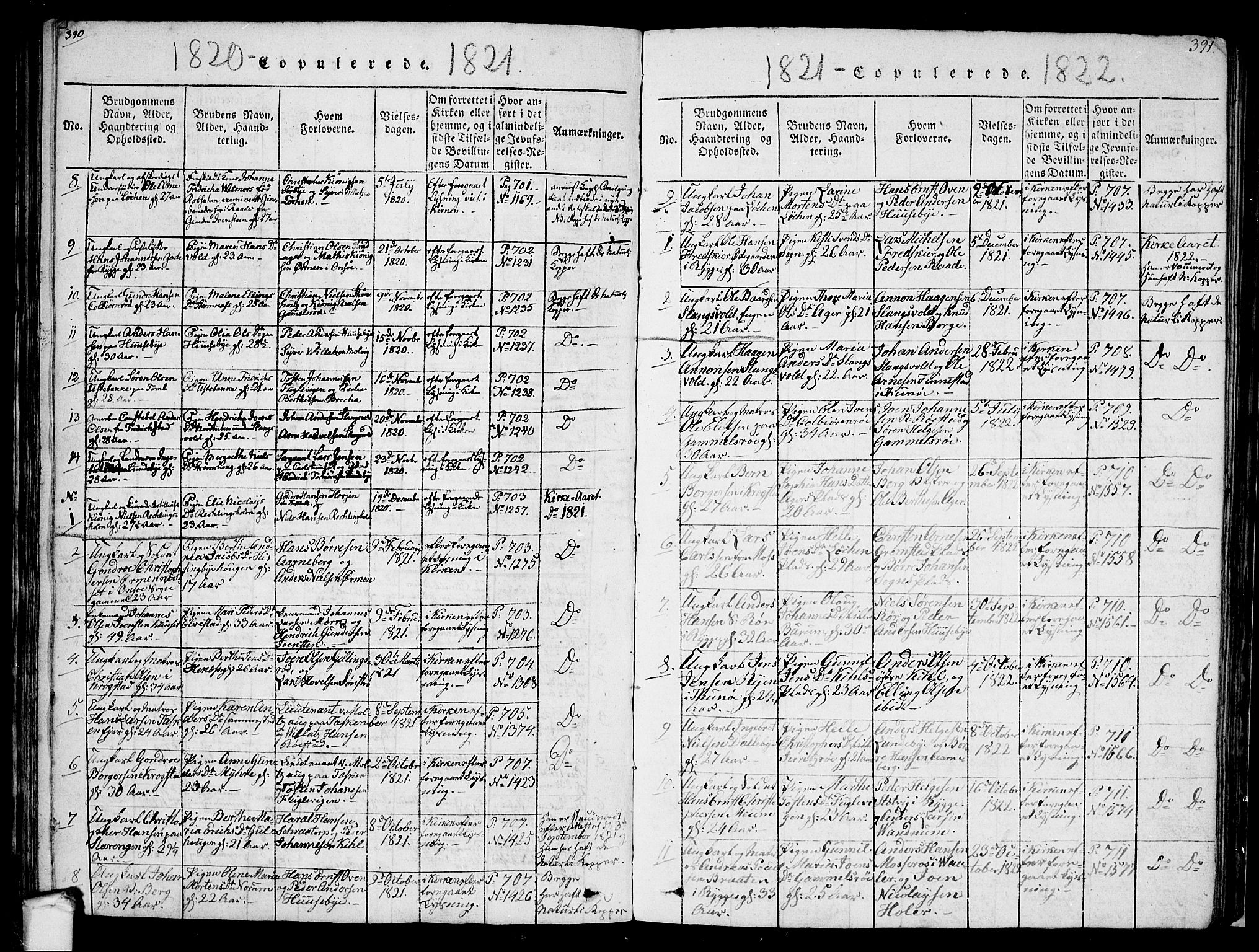 Råde prestekontor kirkebøker, SAO/A-2009/F/Fa/L0004: Parish register (official) no. 4, 1814-1830, p. 390-391