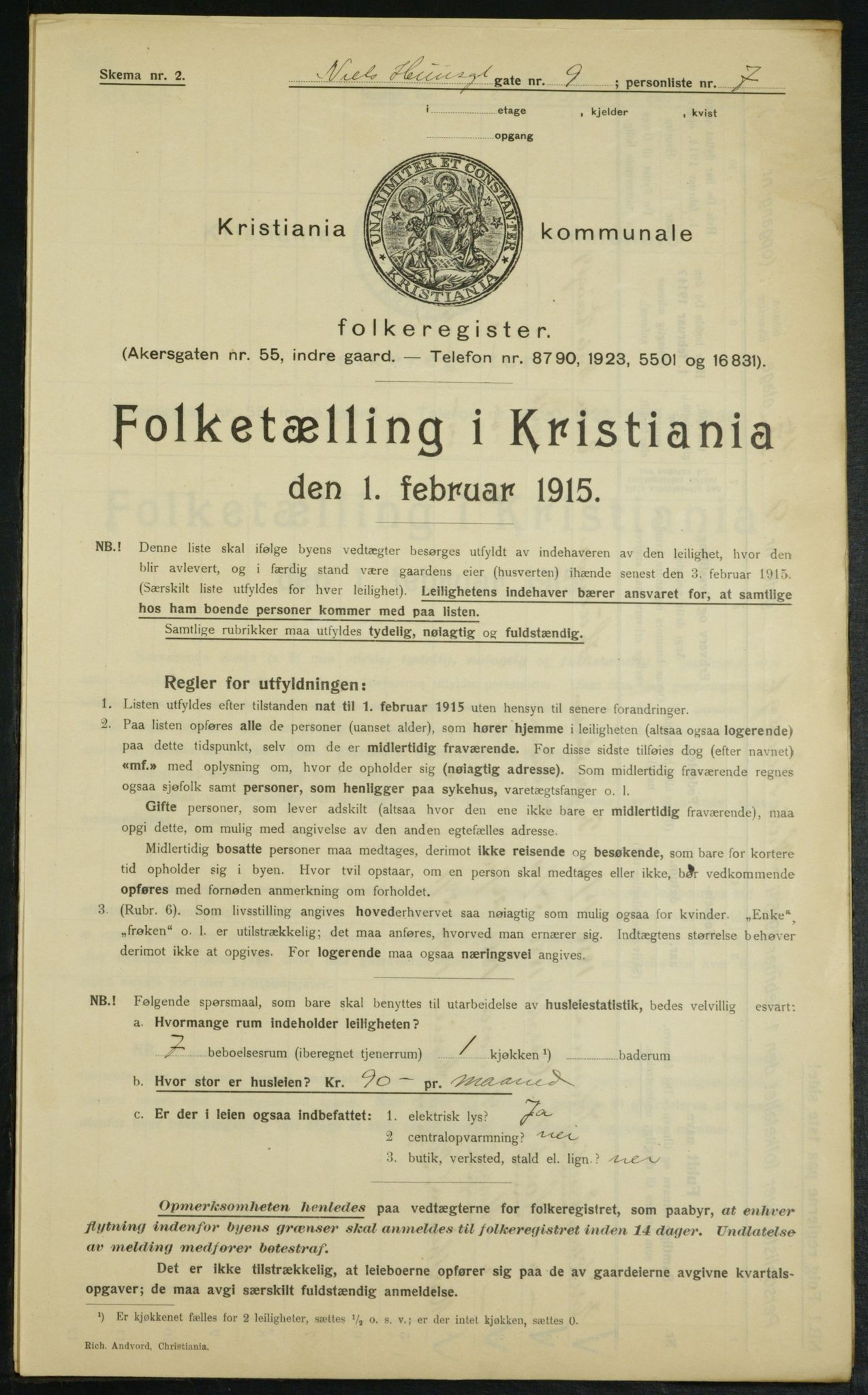 OBA, Municipal Census 1915 for Kristiania, 1915, p. 70391