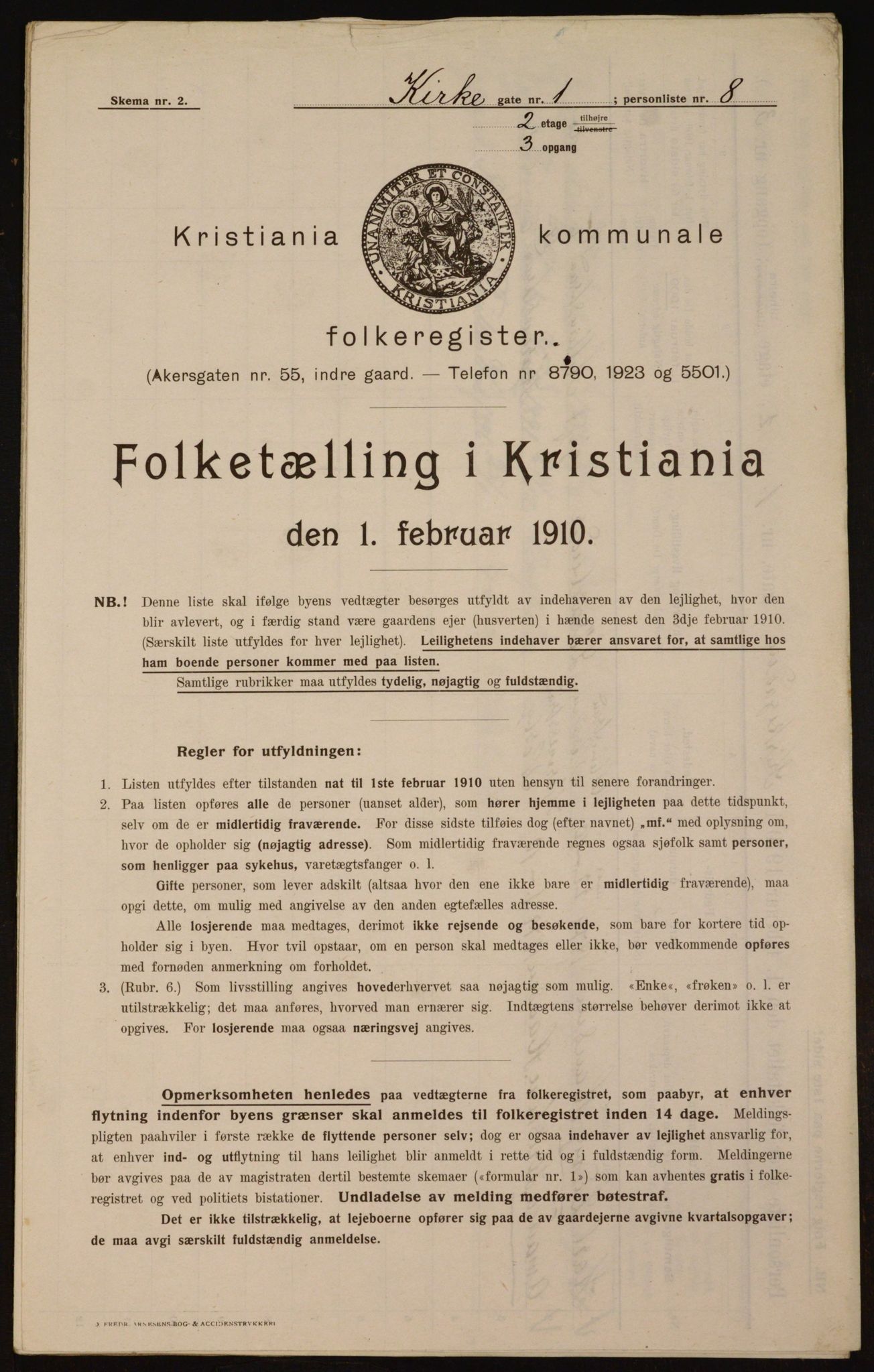 OBA, Municipal Census 1910 for Kristiania, 1910, p. 48199