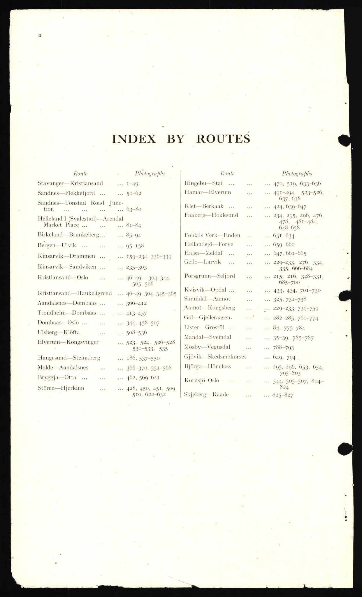 Forsvaret, Forsvarets overkommando II, RA/RAFA-3915/D/Dd/L0026: Sør-Norge, veier, 1943-1944, p. 2