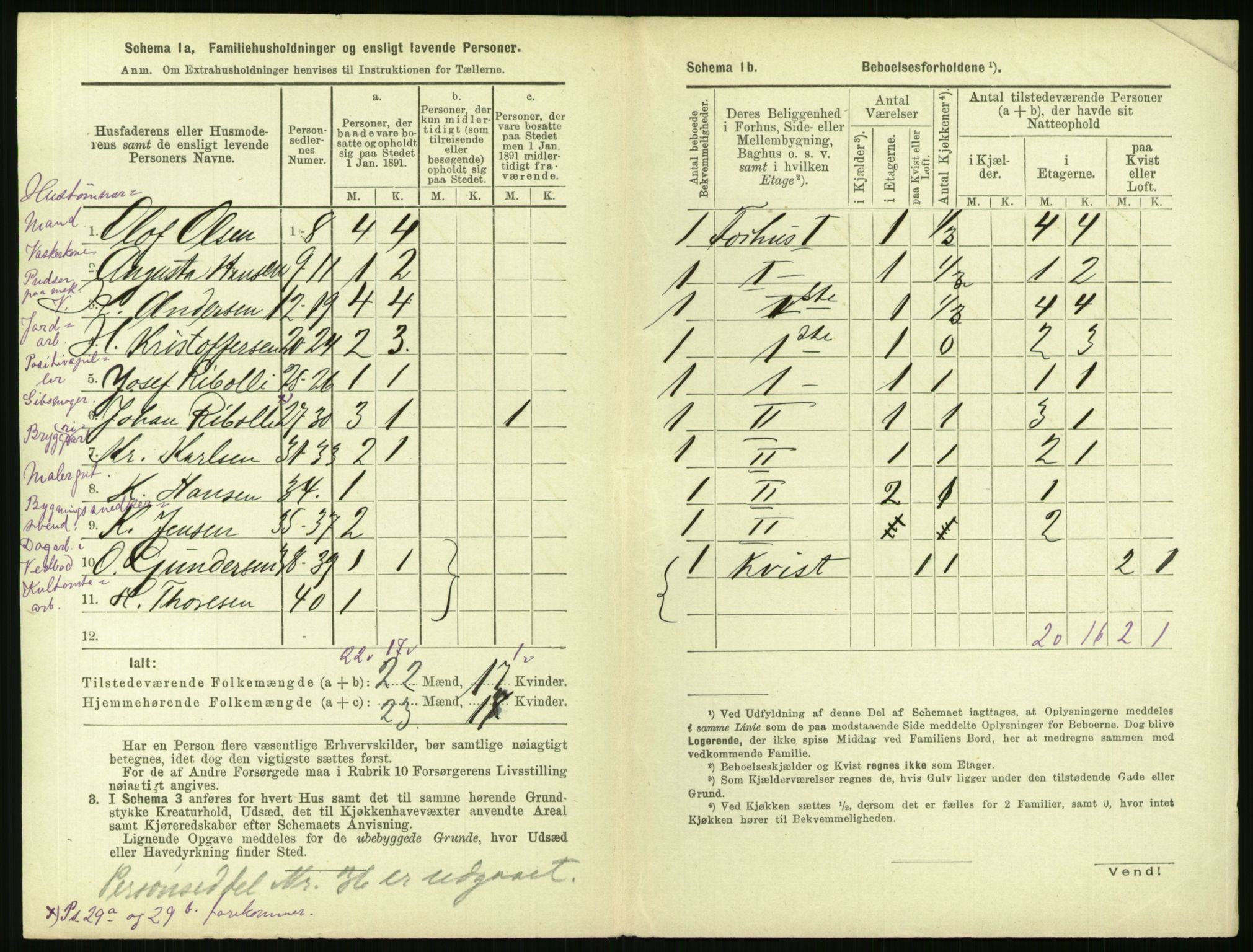 RA, 1891 census for 0301 Kristiania, 1891, p. 169374