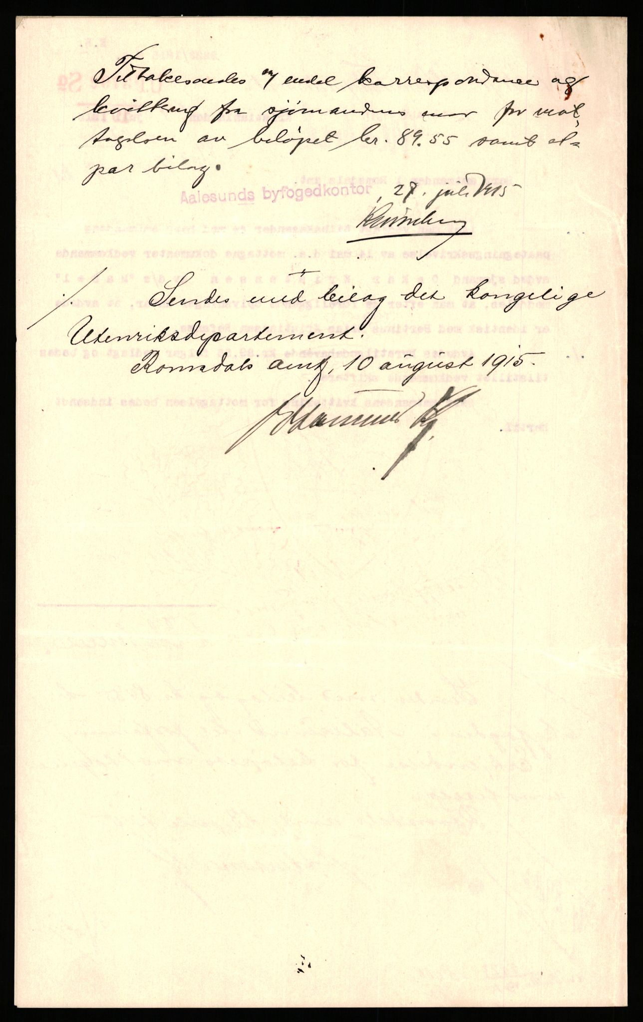 Handelsdepartementet, Sjøfartsavdelingen, 1. sjømannskontor, RA/S-1405/D/Dm/L0010: Forliste skip Lar - Min, 1906-1920, p. 490