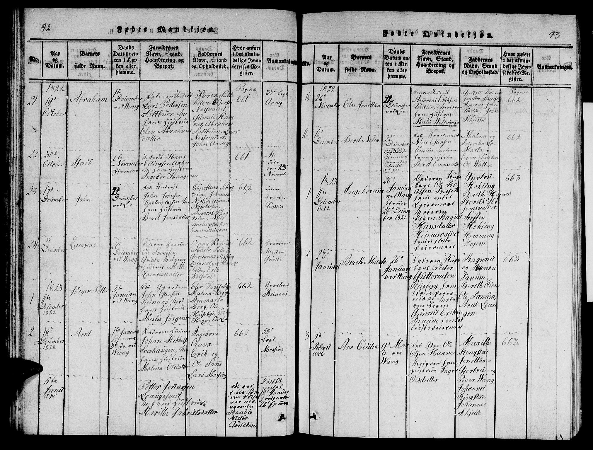 Ministerialprotokoller, klokkerbøker og fødselsregistre - Nord-Trøndelag, SAT/A-1458/714/L0132: Parish register (copy) no. 714C01, 1817-1824, p. 42-43