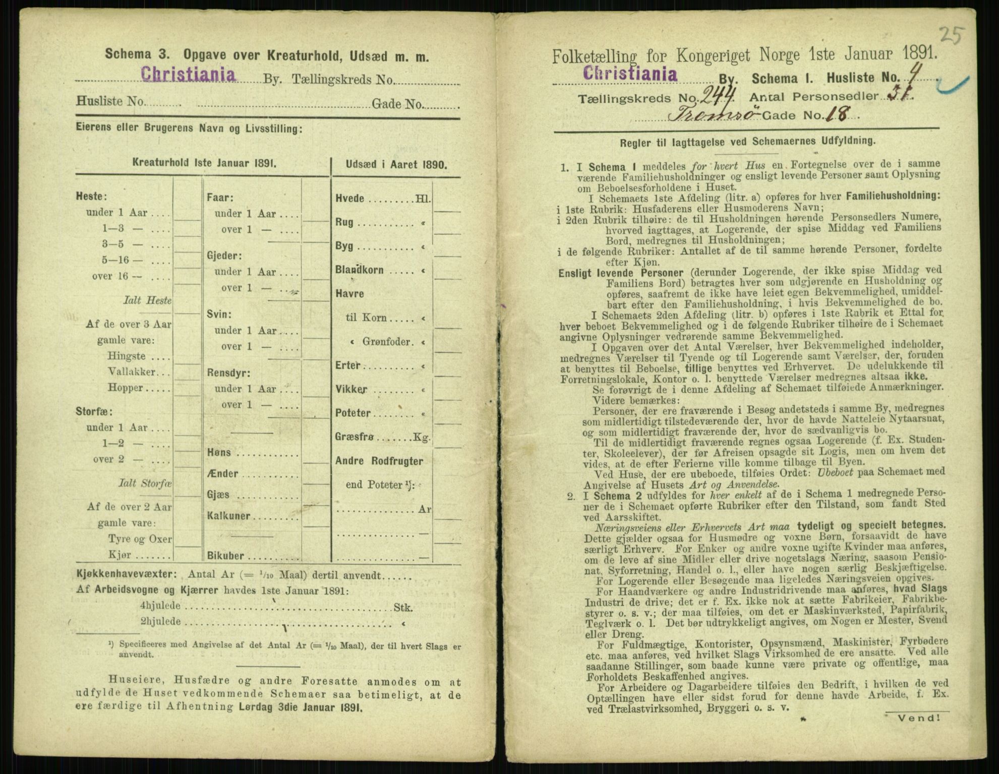 RA, 1891 census for 0301 Kristiania, 1891, p. 148400