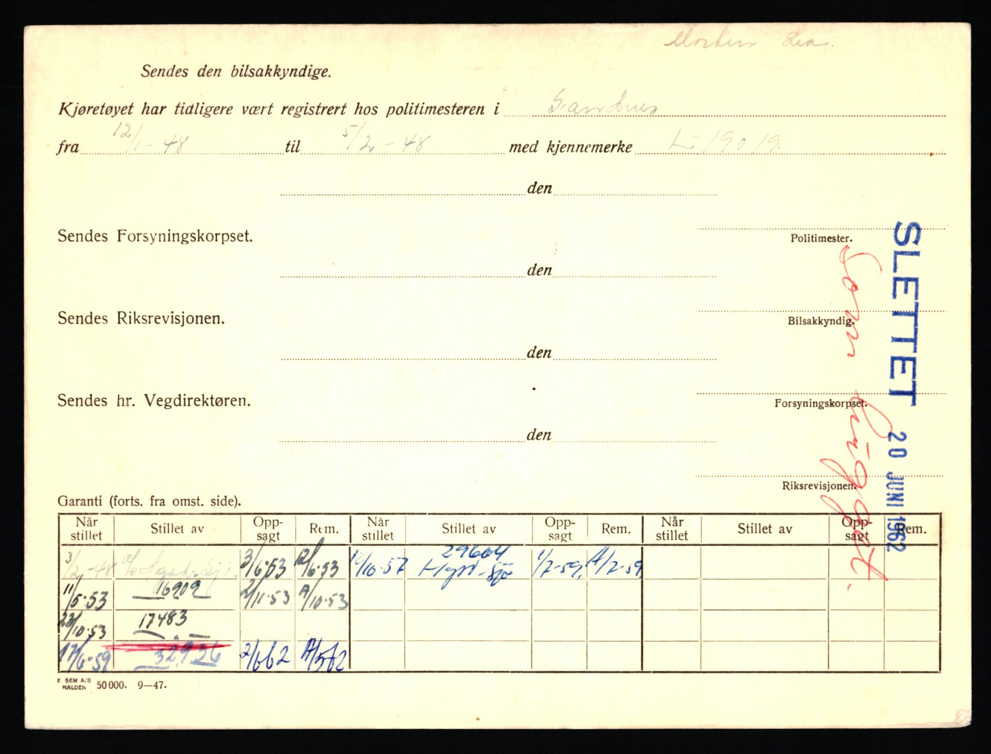 Stavanger trafikkstasjon, AV/SAST-A-101942/0/F/L0032: L-17600 - L-18149, 1930-1971, p. 16